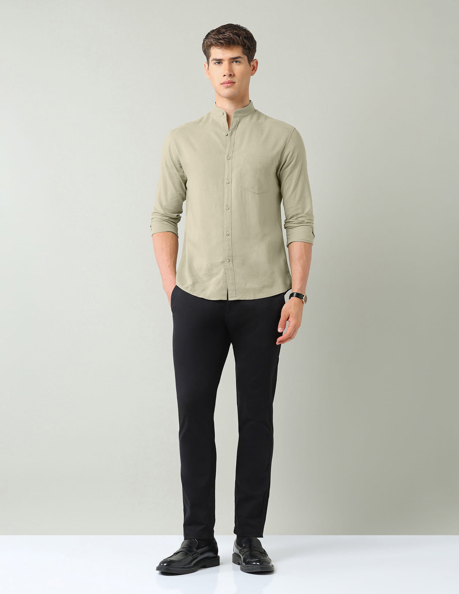 Solid Slim Fit Shirt 2