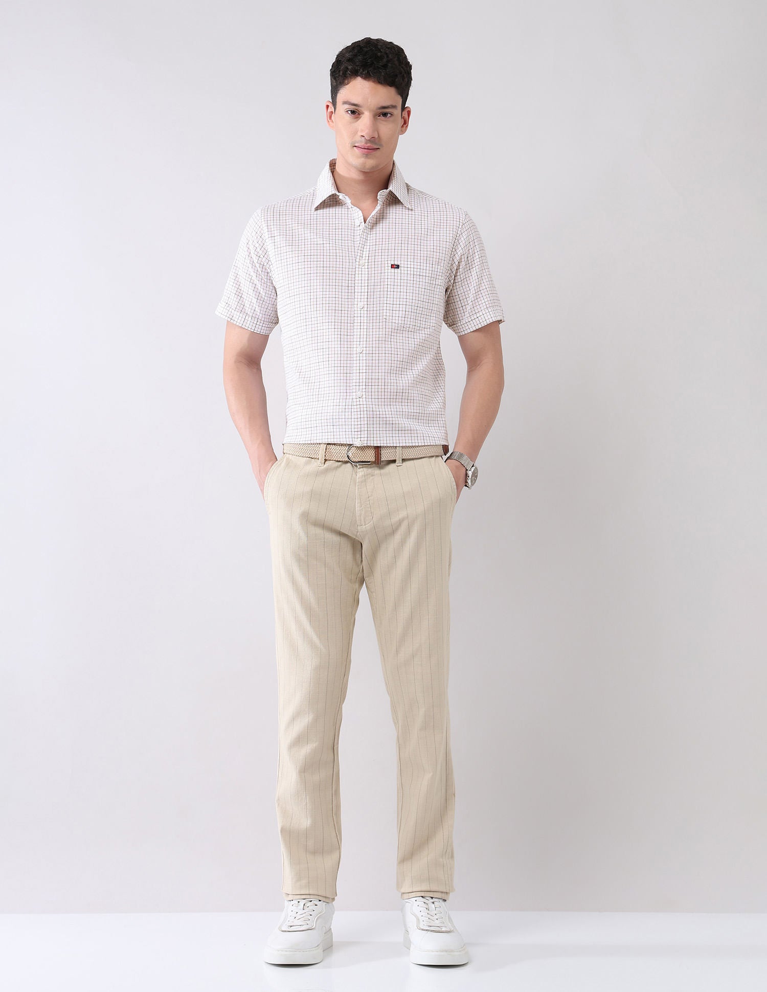 City Chronicles Modern Slim Fit Tartan Checked Shirt
