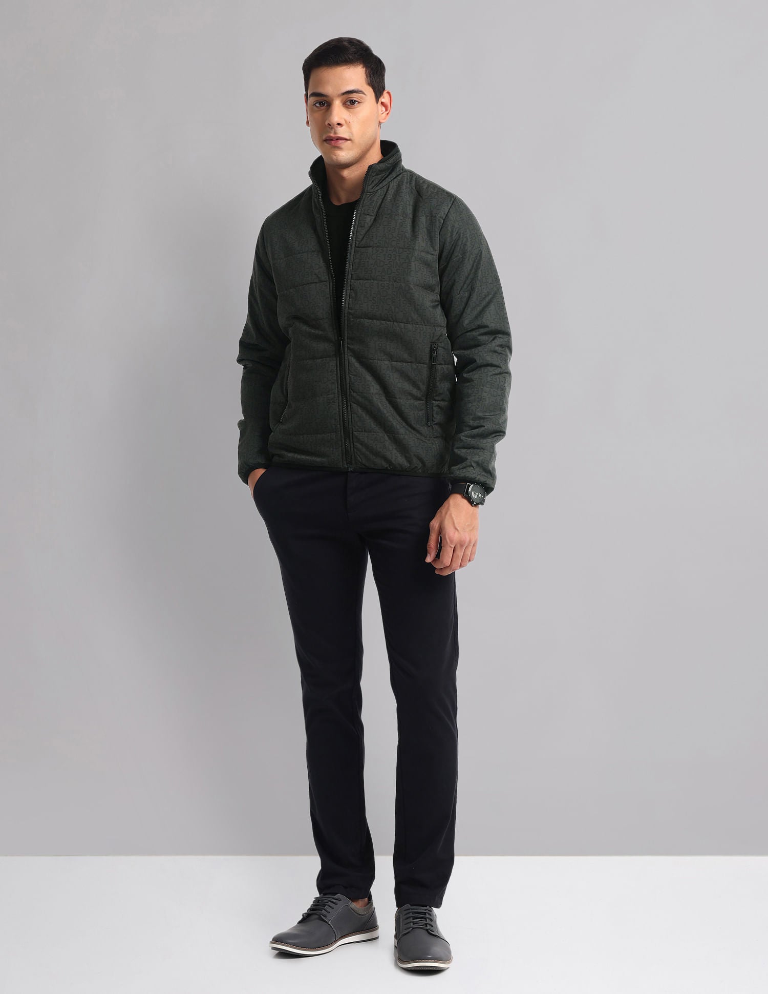 Urban Flex High Neck Quilted Casual Jacket