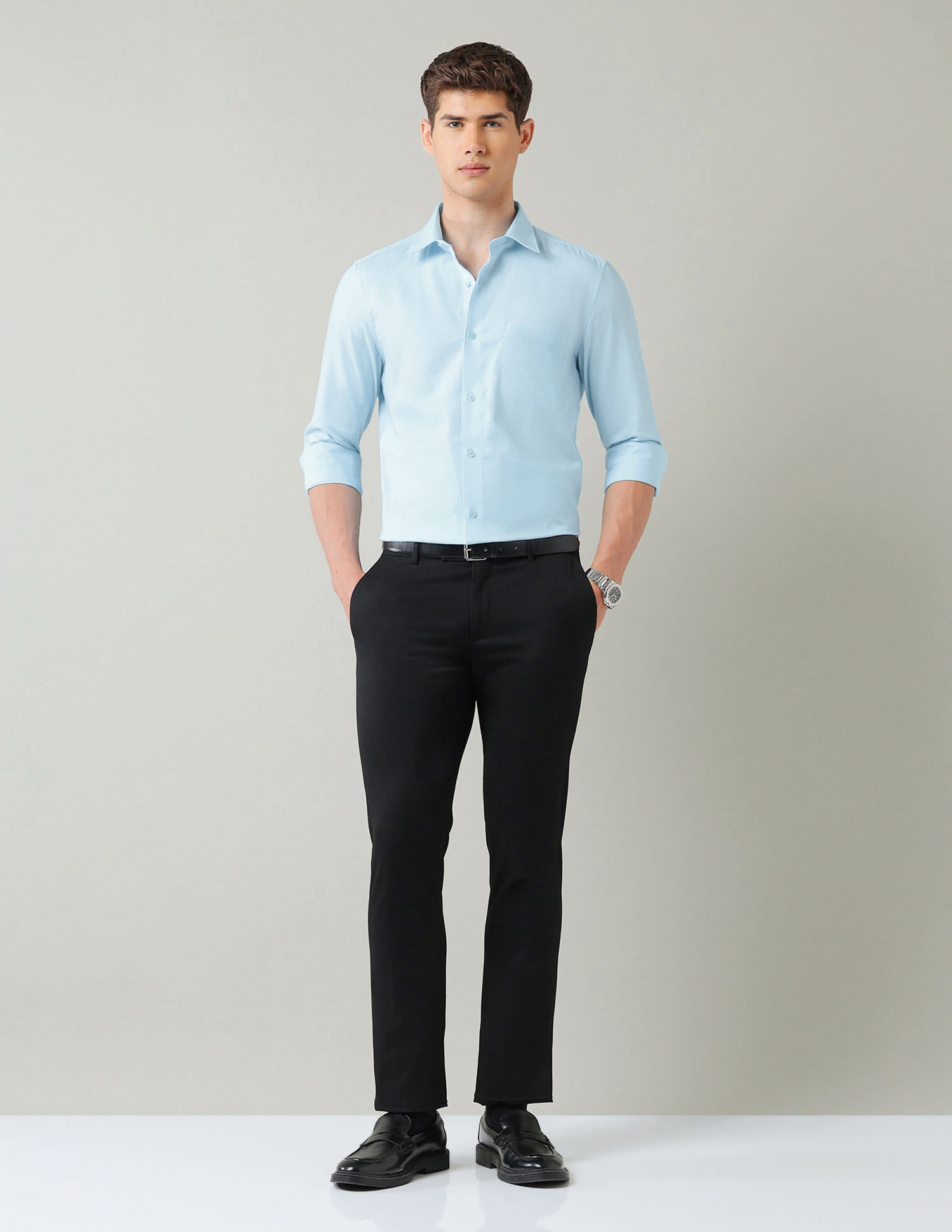 Solid Twill Weave Regular Fit Shirt