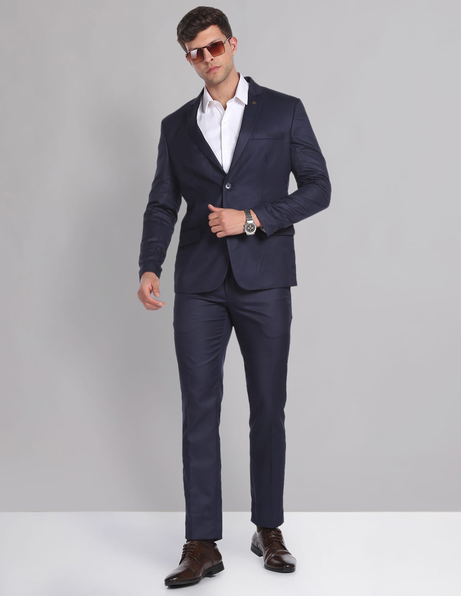 Twill Single Breasted Two Piece Suit