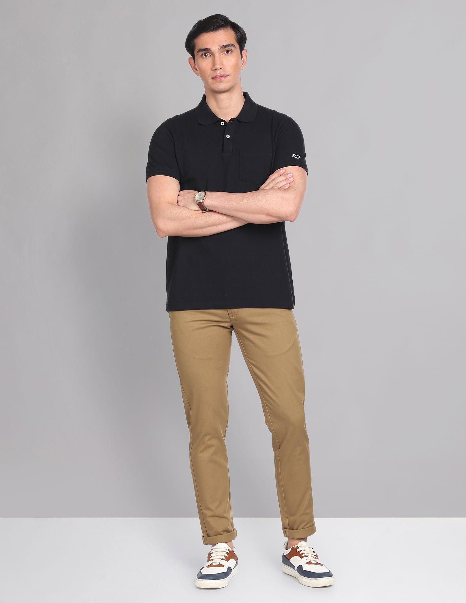 Adventure Pulse Modern Slim Fit Smart Waist Solid Chinos