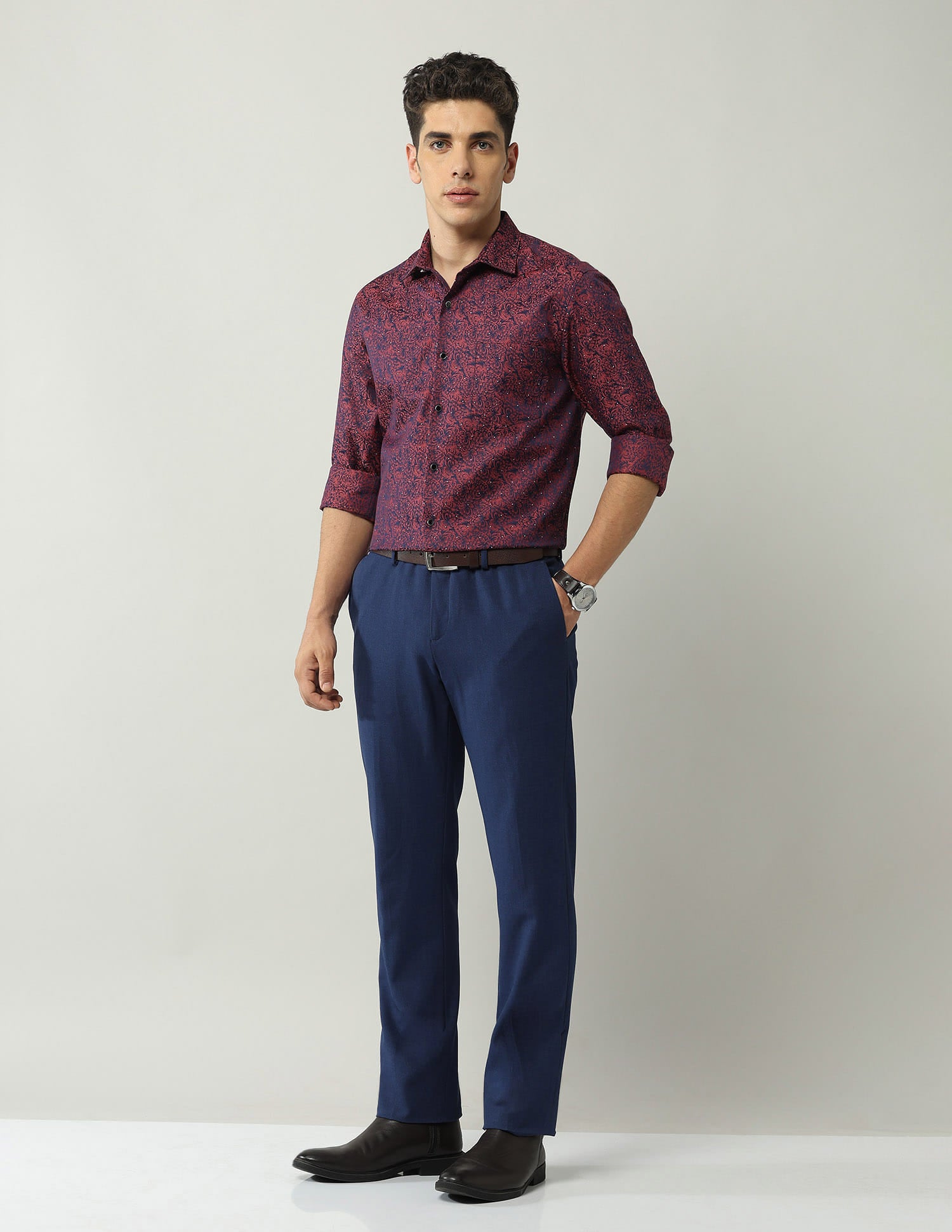 Slim Fit Jaquard Shirt