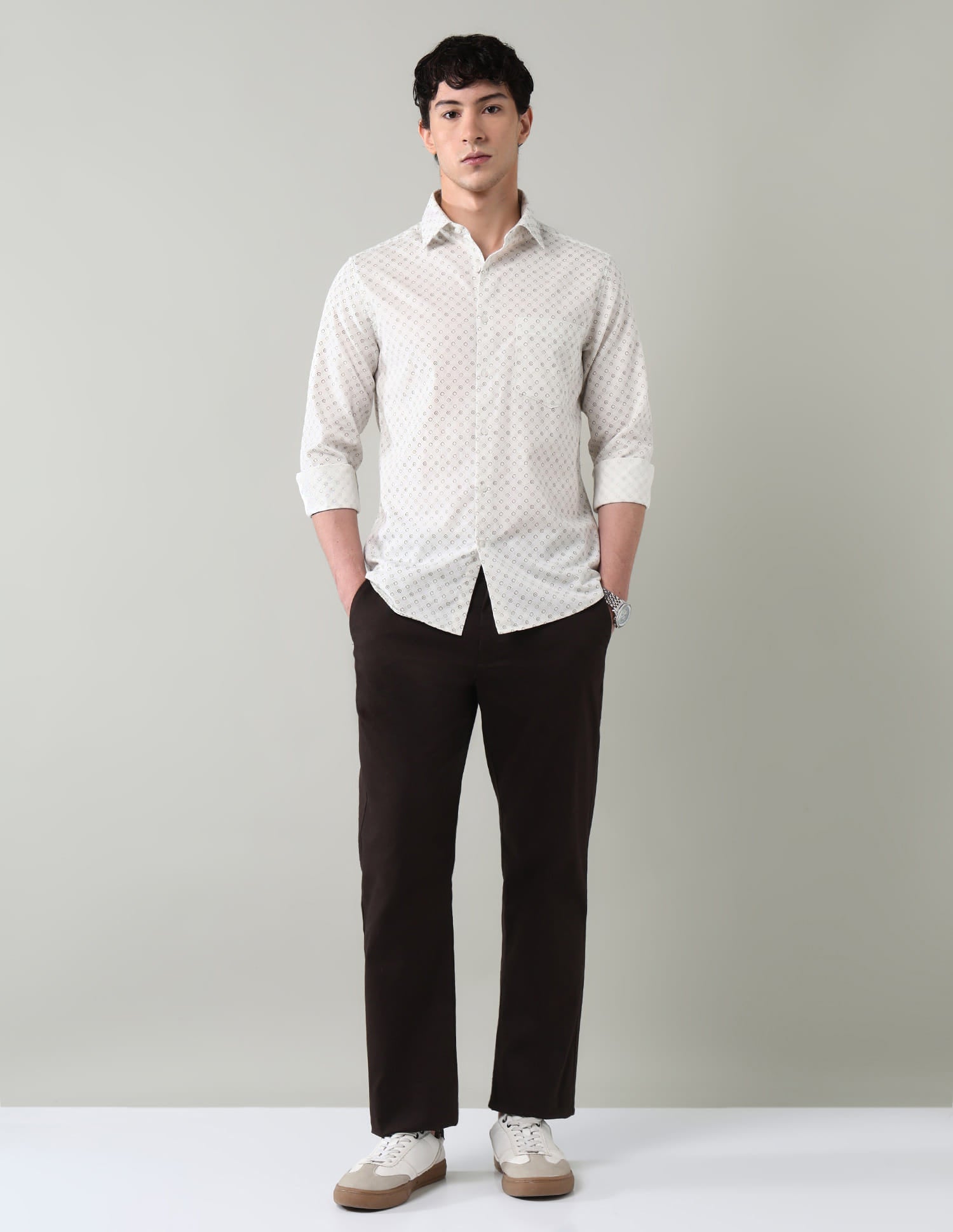 Geometric Printed Slim Fit Shirt