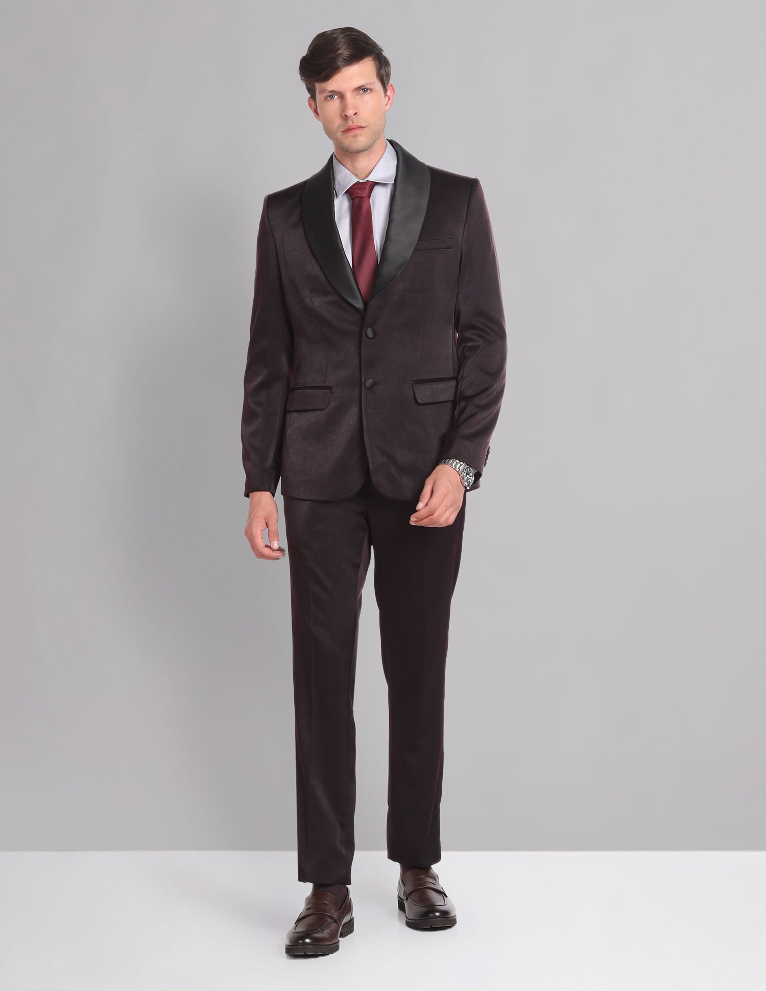 Style Vault Solid Two Piece Suit