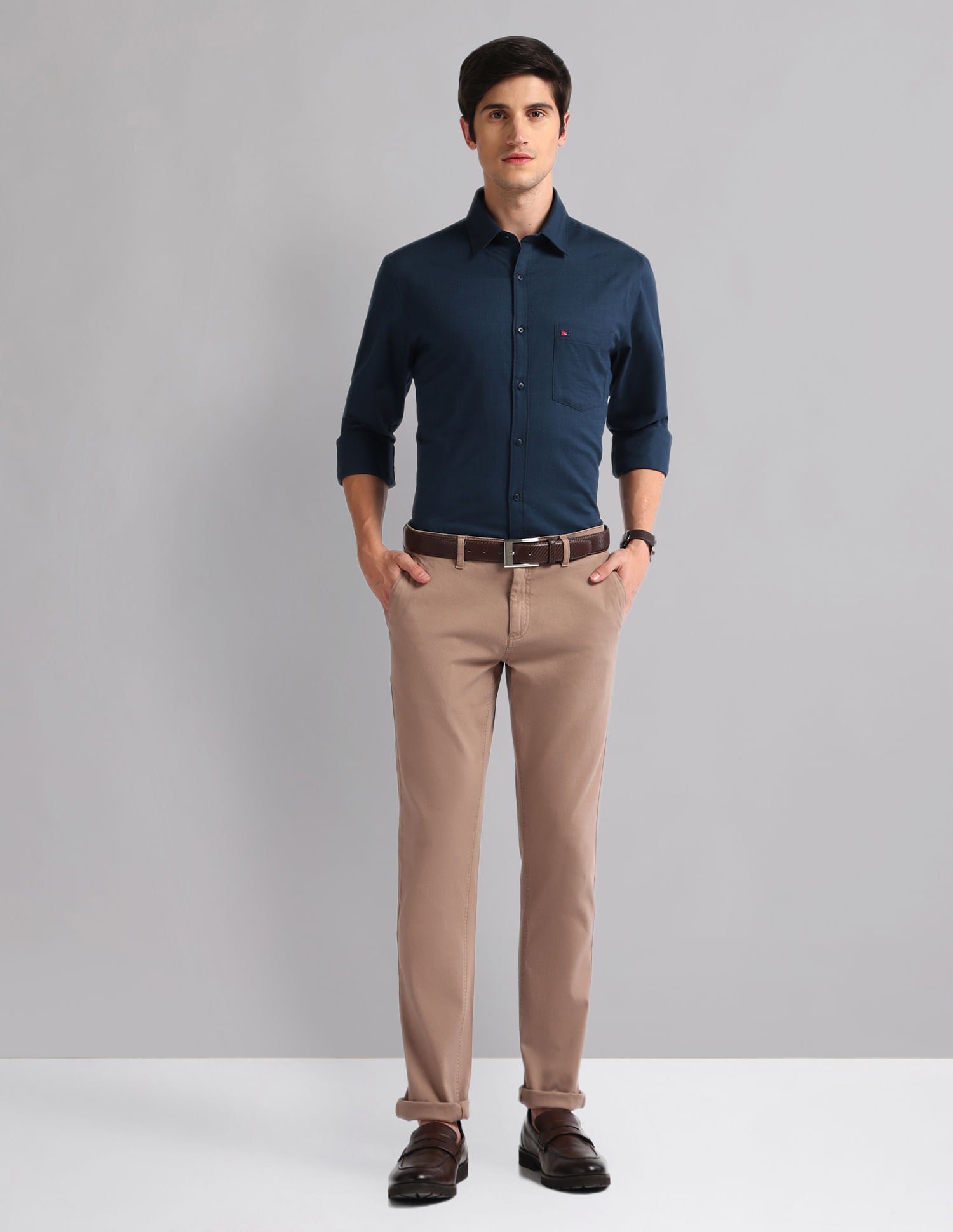Geometric Patterned Slim Fit Shirt