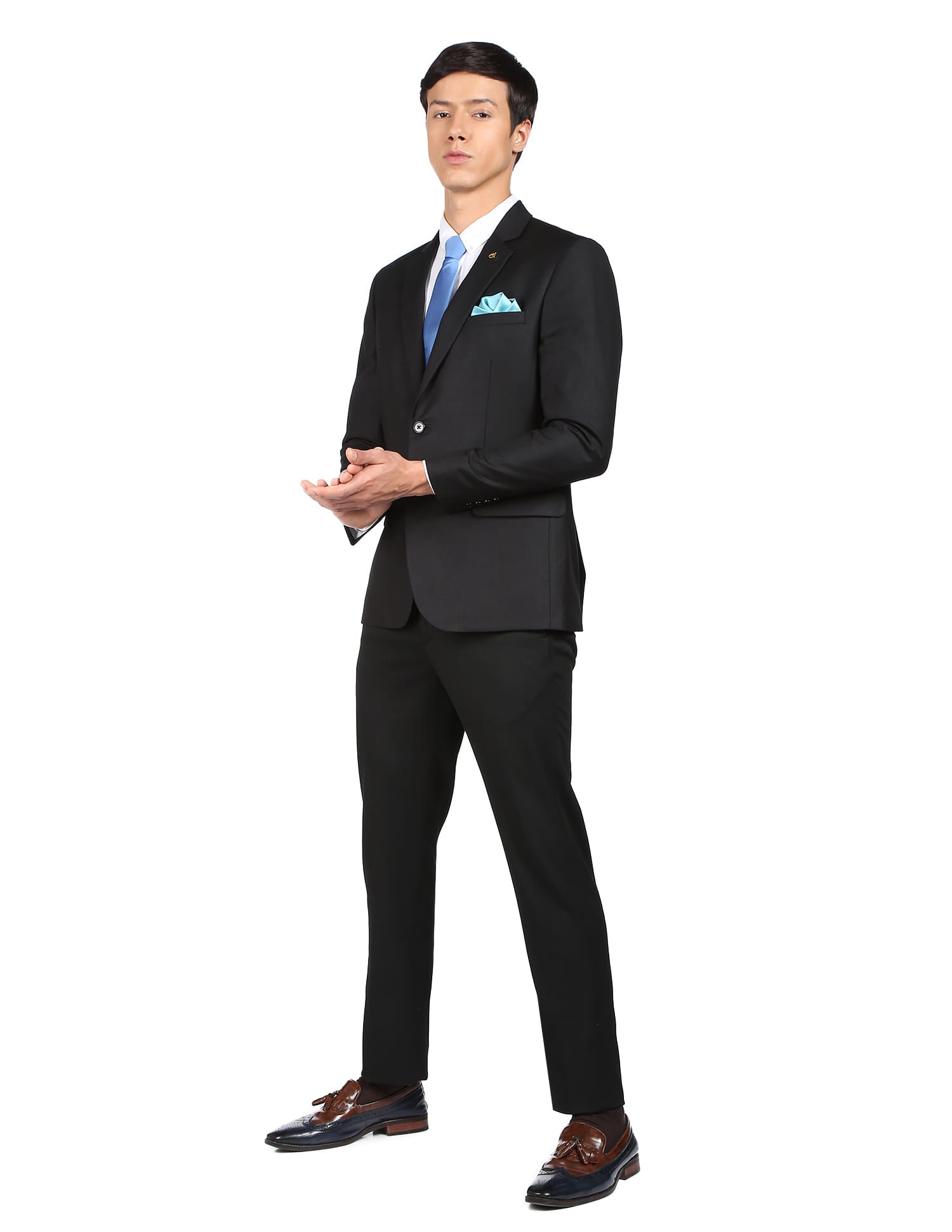 Twill Weave Solid Formal Blazer