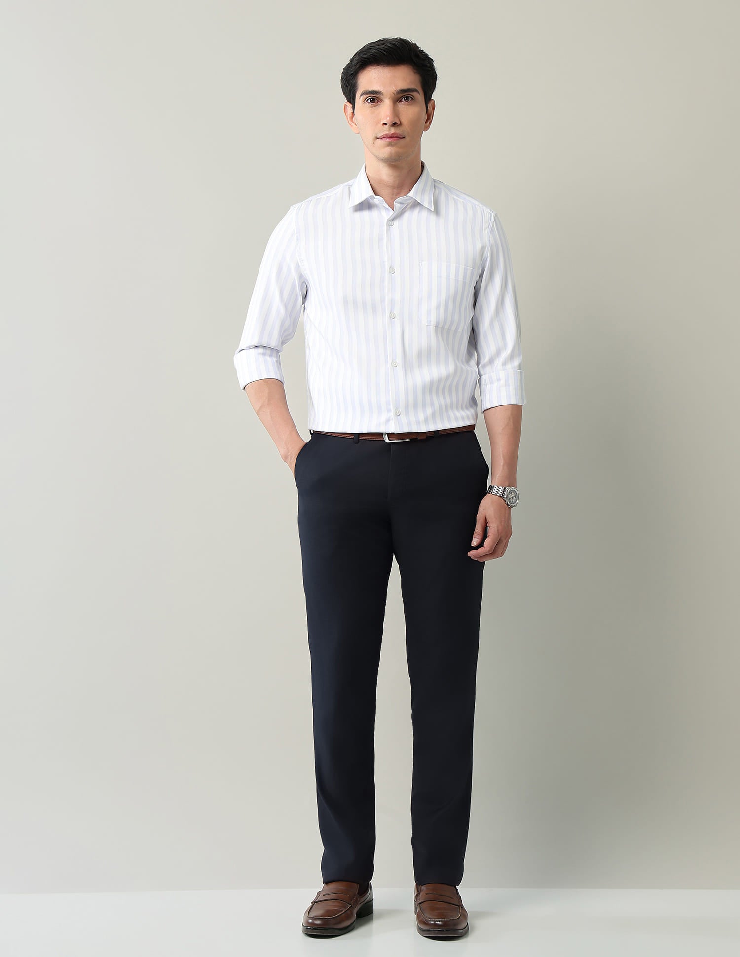 Vertical Striped Regular Fit Shirt