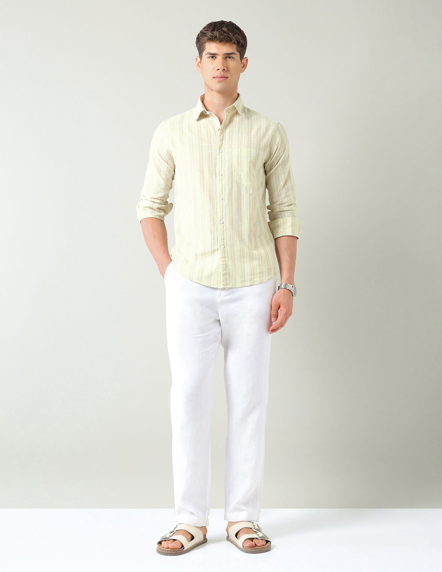 Vertical Striped Regular Fit Shirt