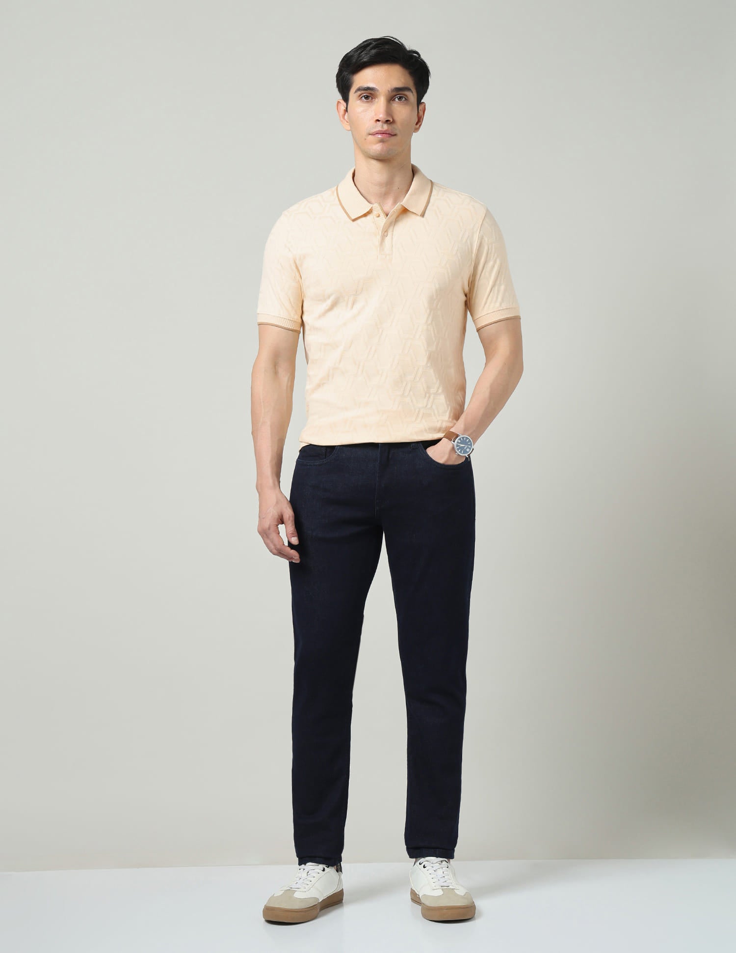 City Drift Textured Slim Fit Polo Shirt