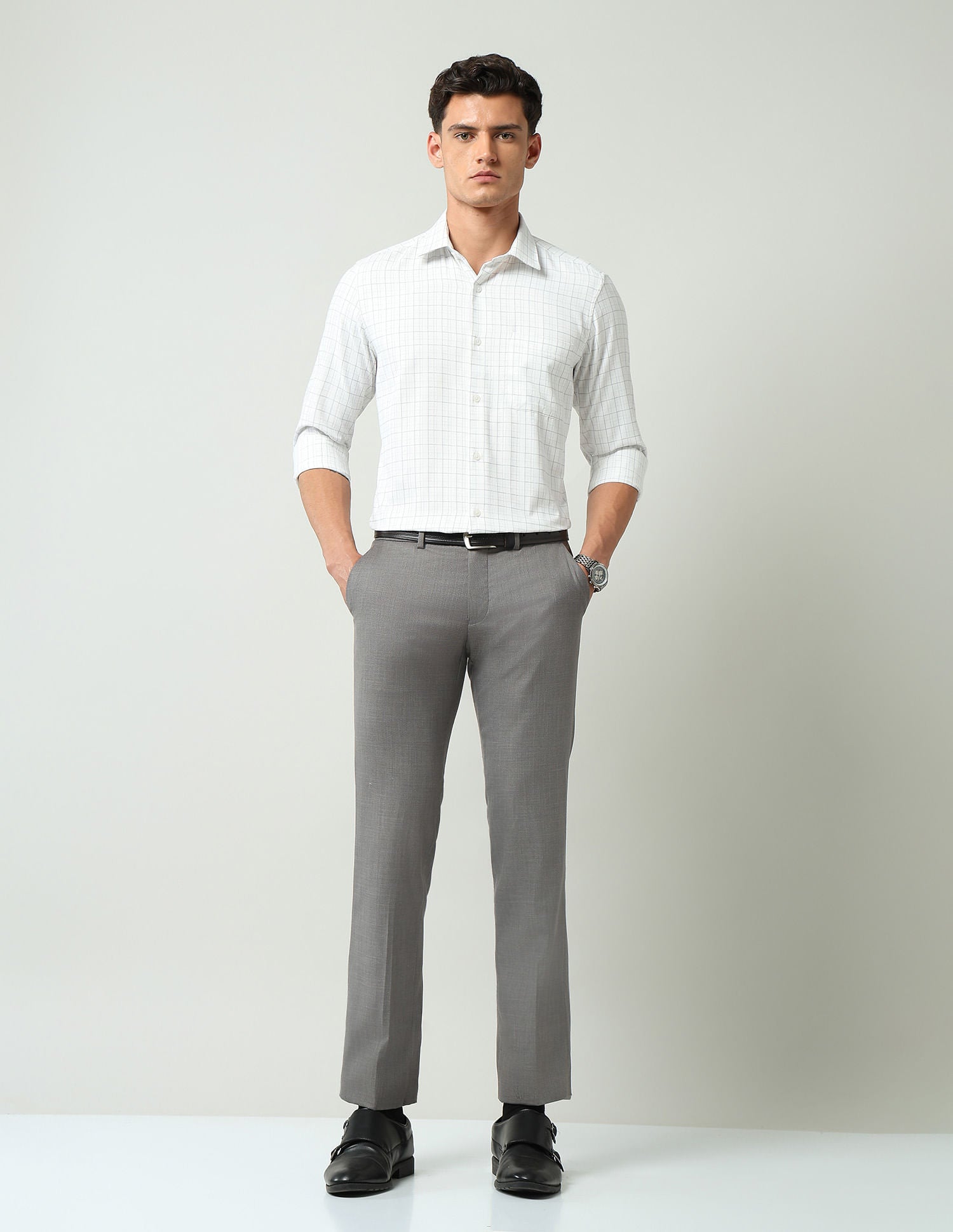 Stylish Textured Regular Fit Shirt