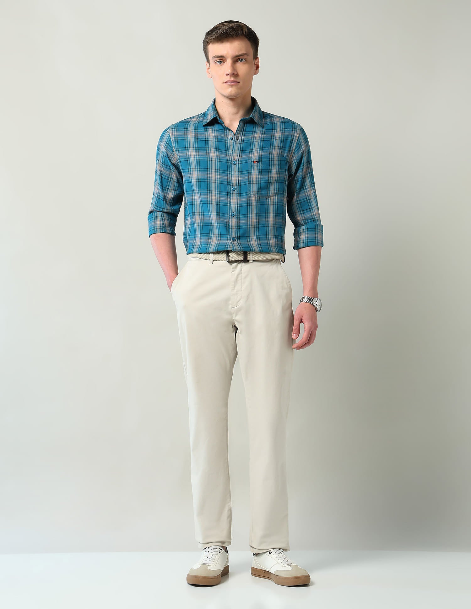 Modern Slim Fit Checked Shirt