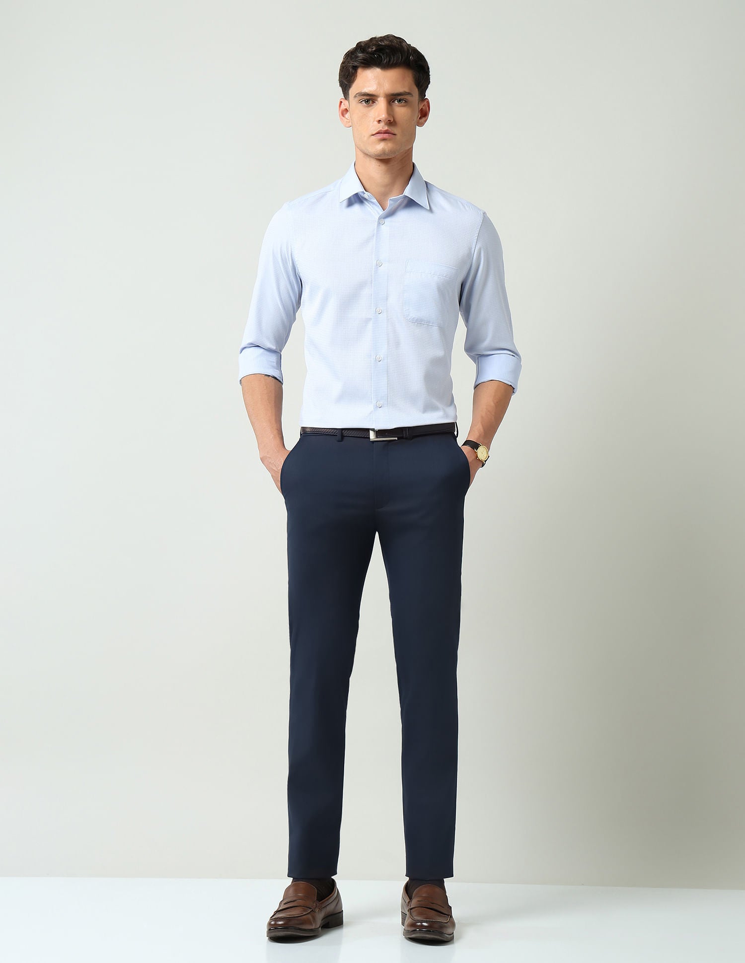 Stylish Textured Regular Fit Shirt