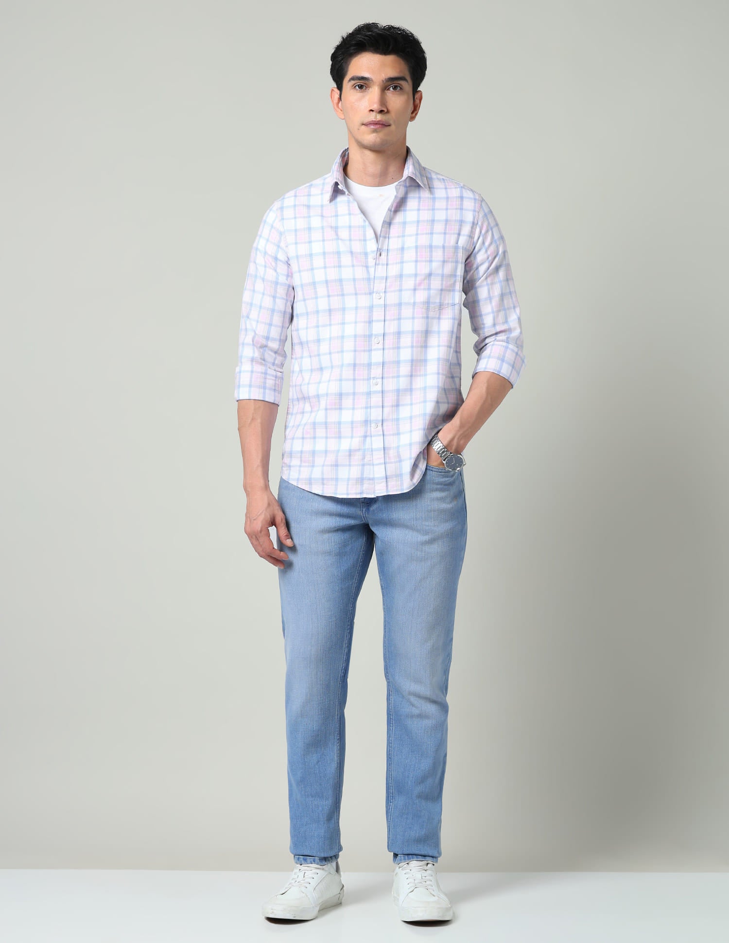 Wardrobe Essential Tartan Checked Slim Fit Shirt