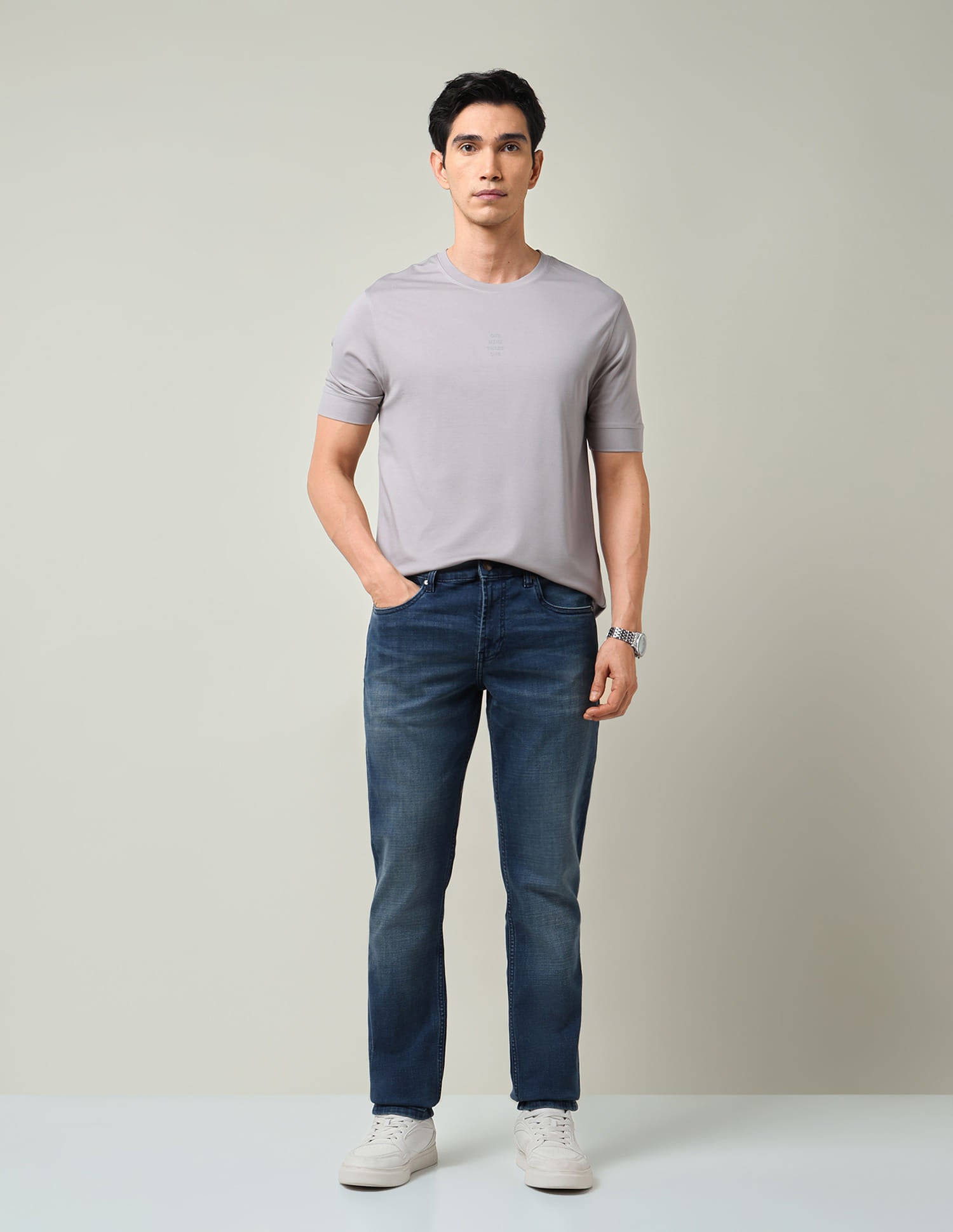 Urban Rewind Whiskered Slim Fit Jeans