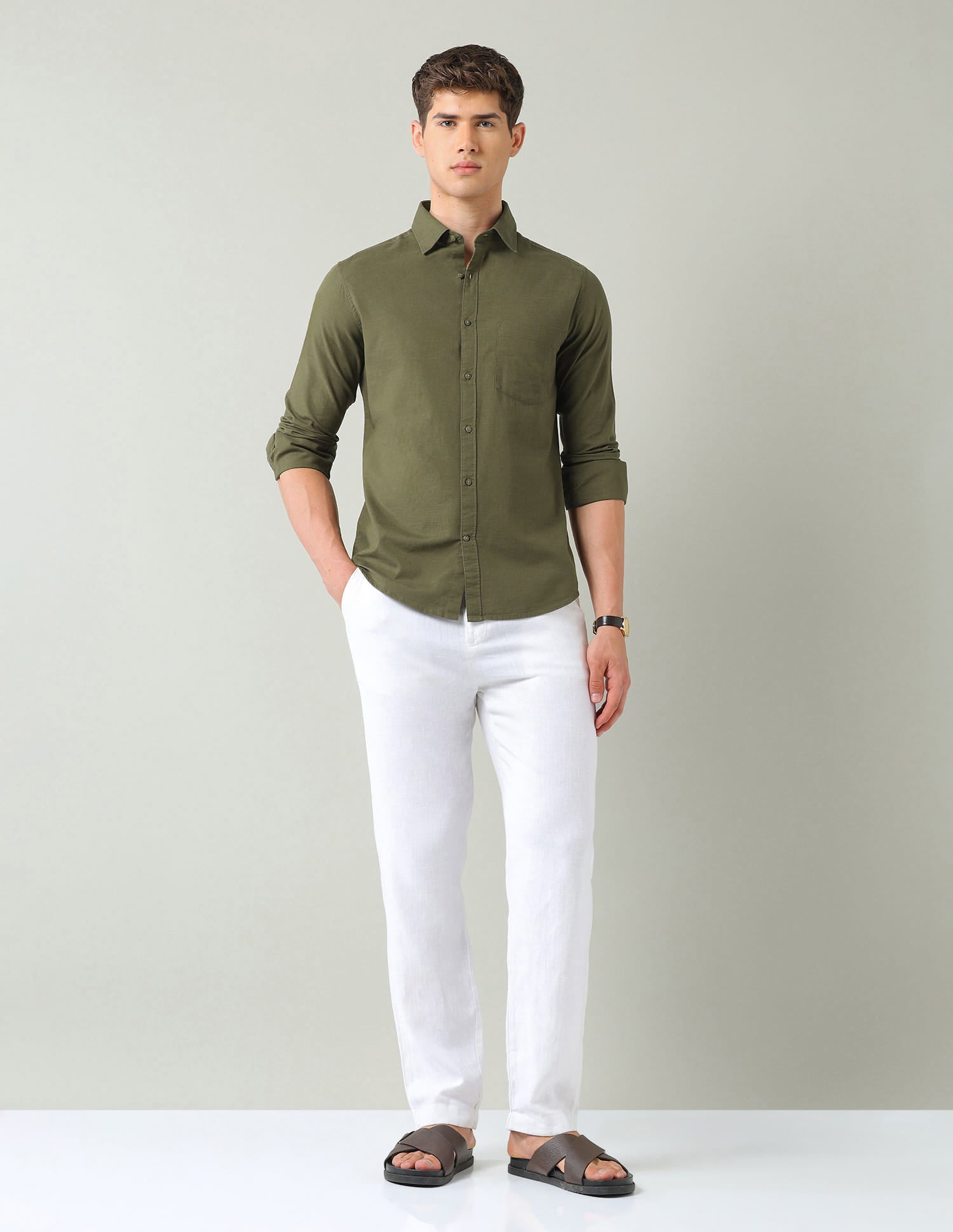 Solid Slim Fit Shirt