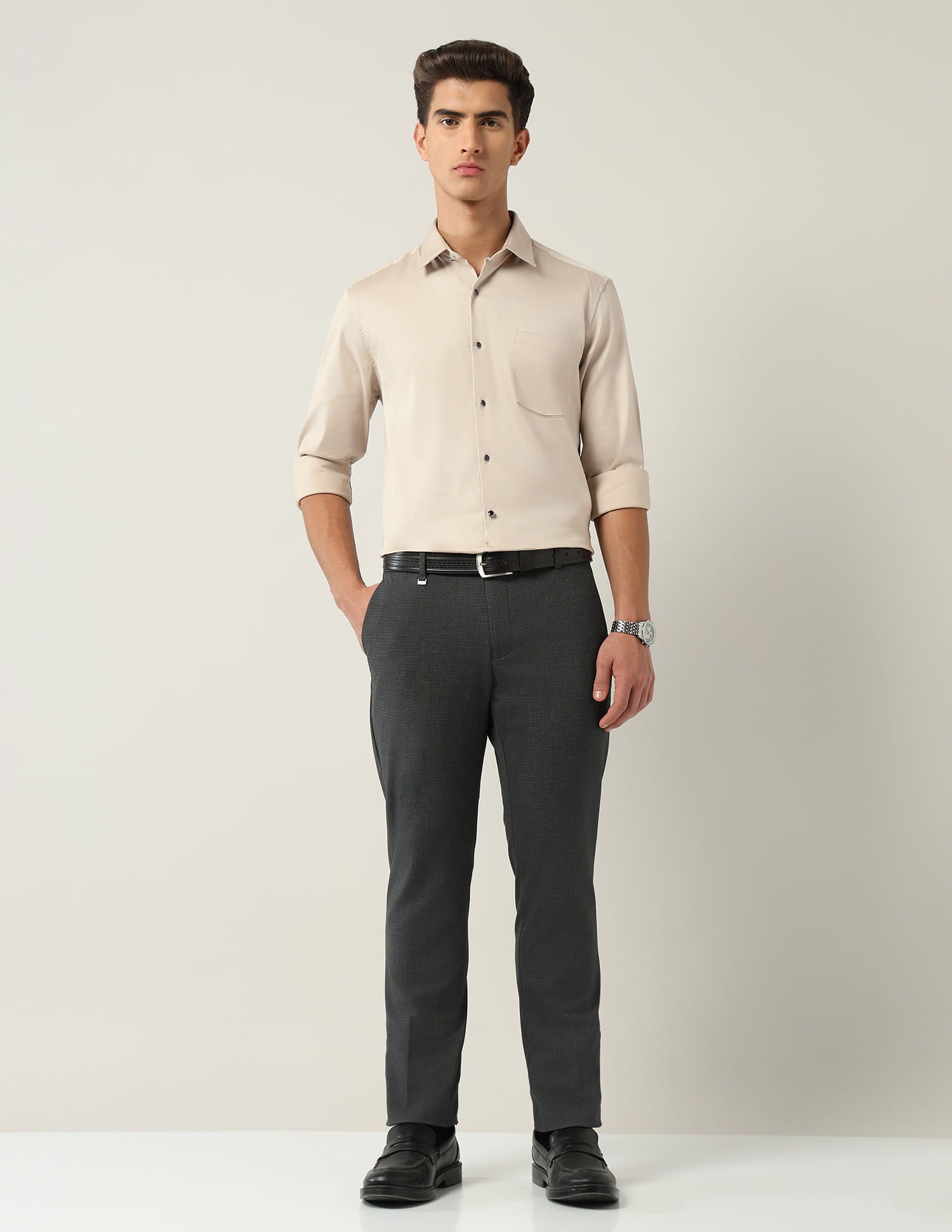 Modern Slim Fit Solid Shirt