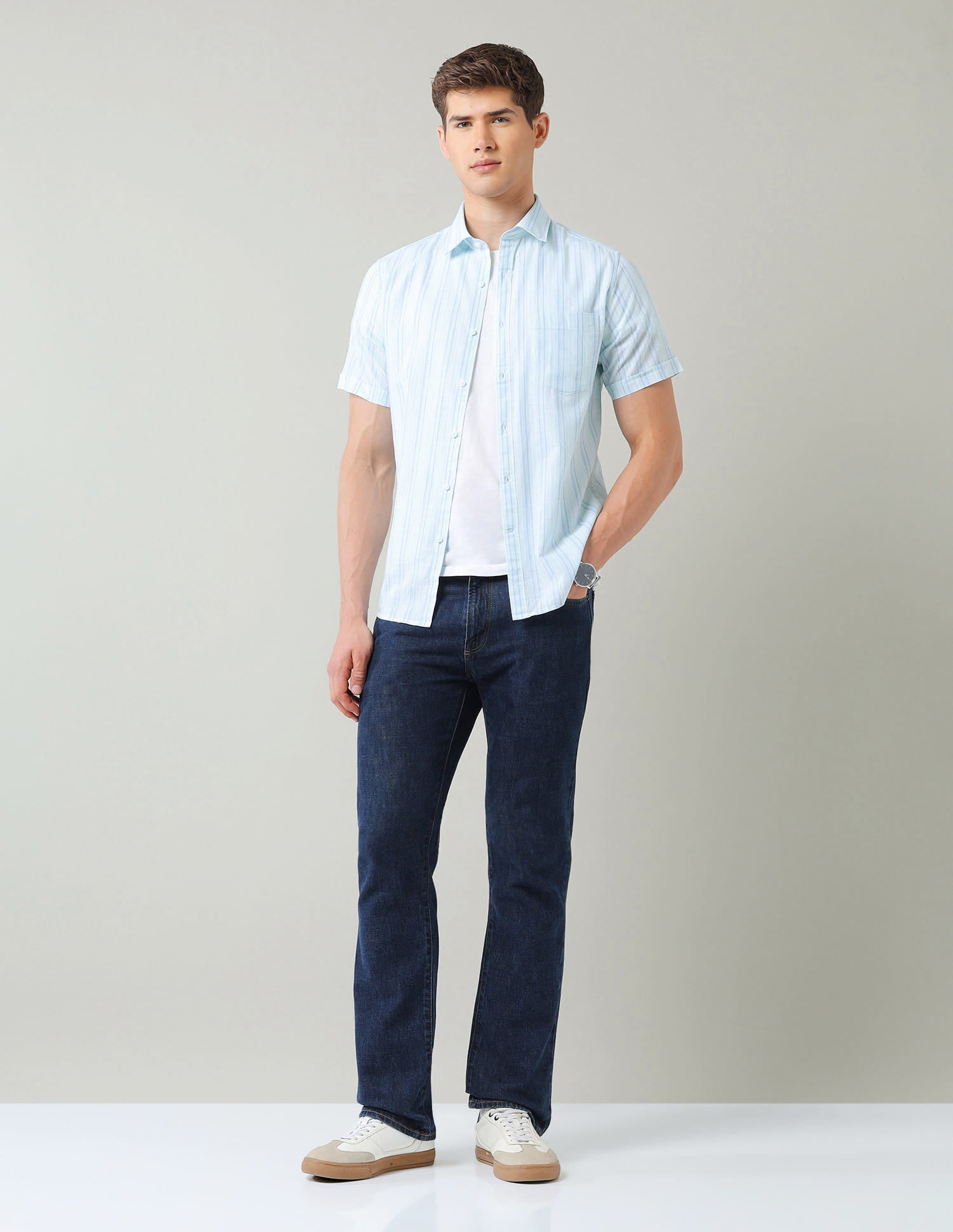 Vertical Striped Regular Fit Shirt 6