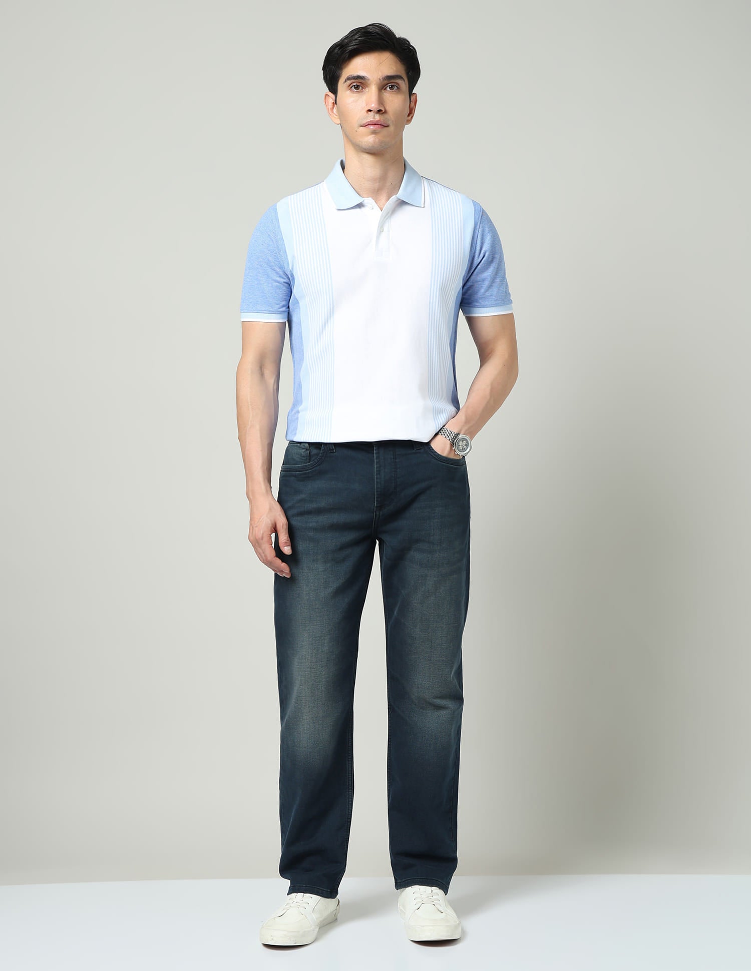Everyday Essential Comfort Fit Mid-Rise Stone Wash Jeans