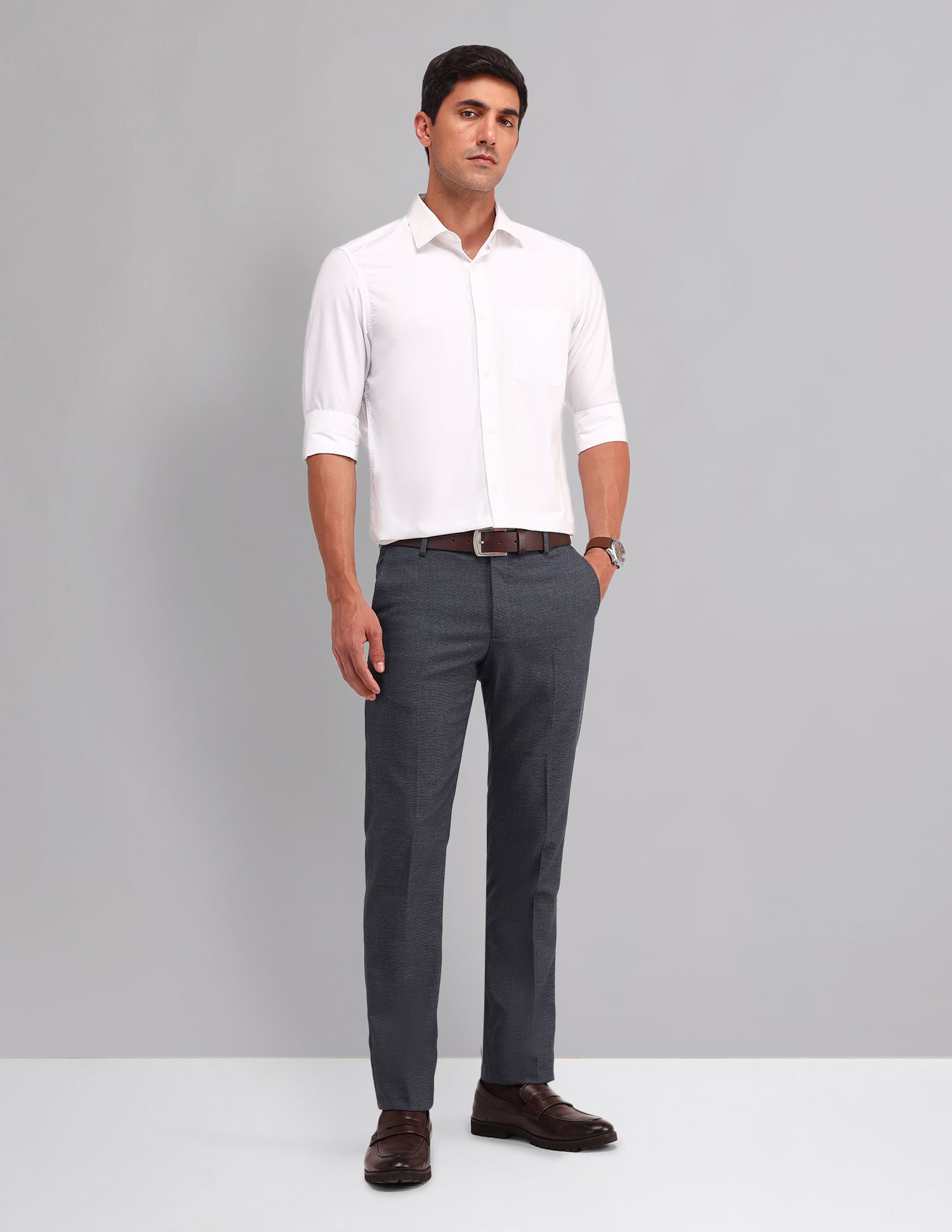 Modern Regular Fit Solid Twill Shirt