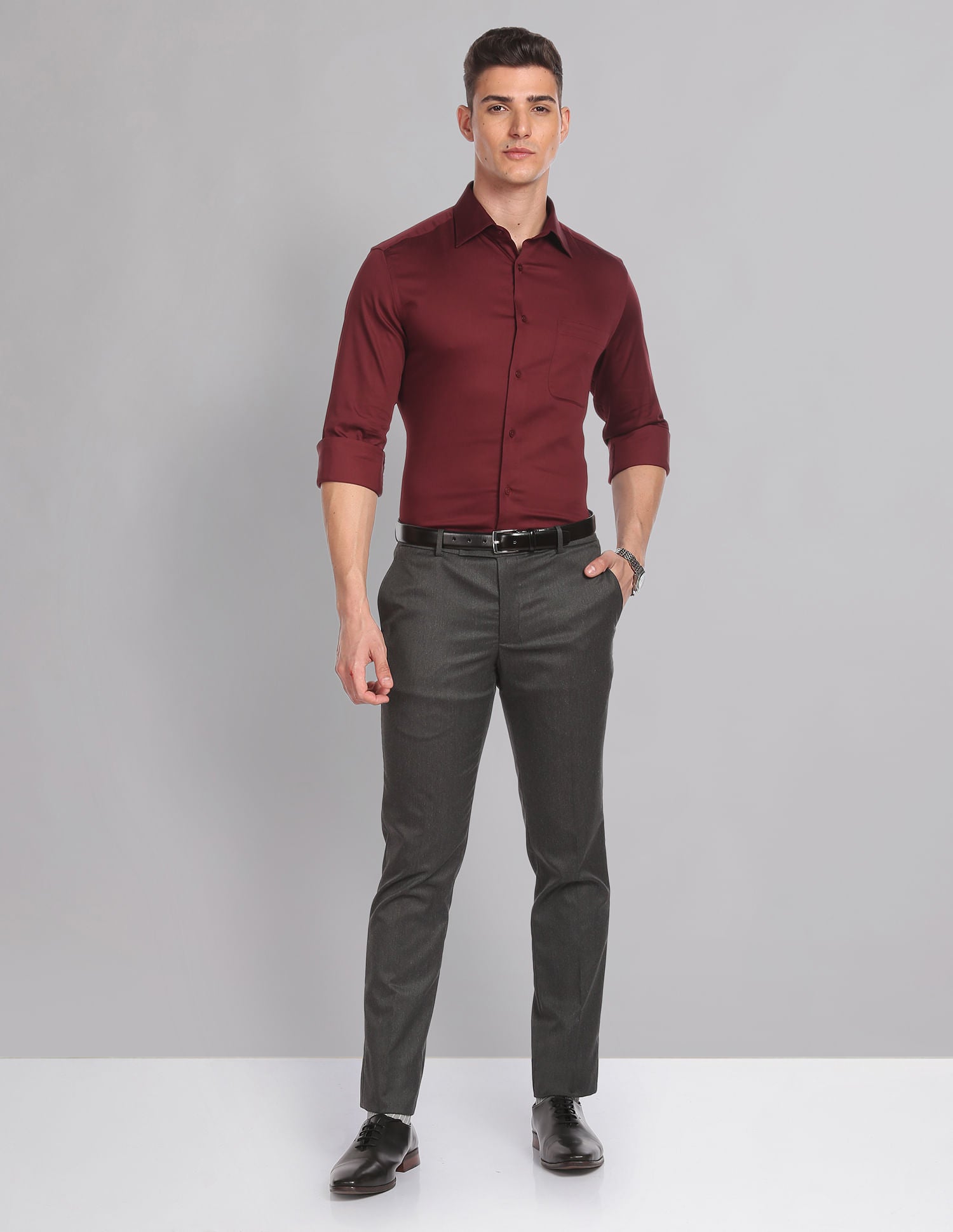 Office essential Solid Twill Formal Shirt