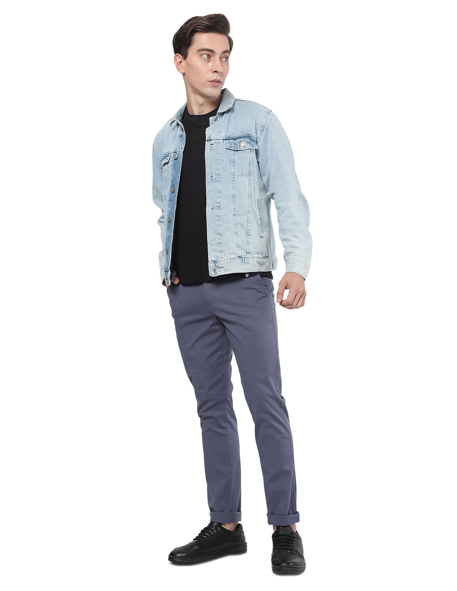 Modern Slim Fit Flat Front Chinos