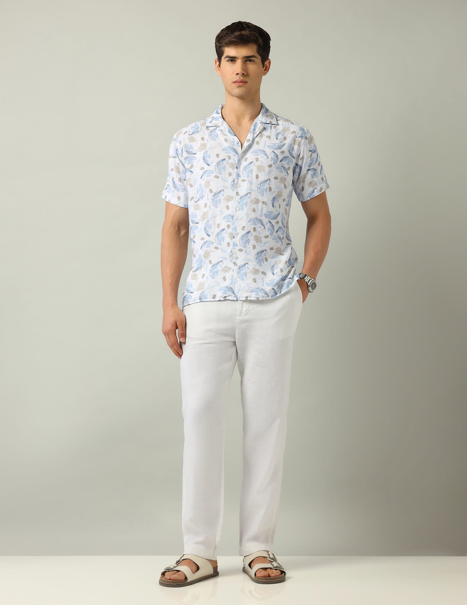 Abstract Printed Modern Slim Fit Shirt