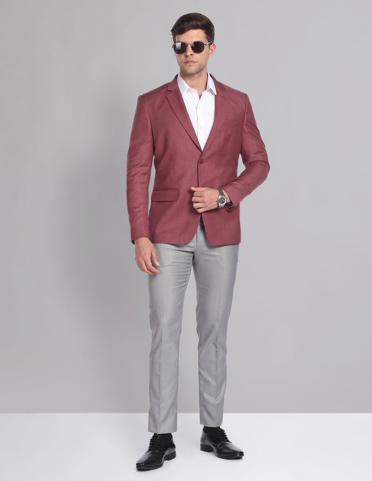 Heathered Tailored Fit Formal Blazer