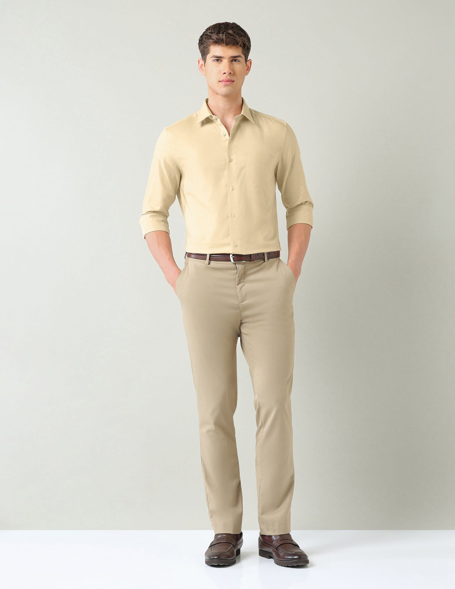 Solid Twill Weave Regular Fit Shirt