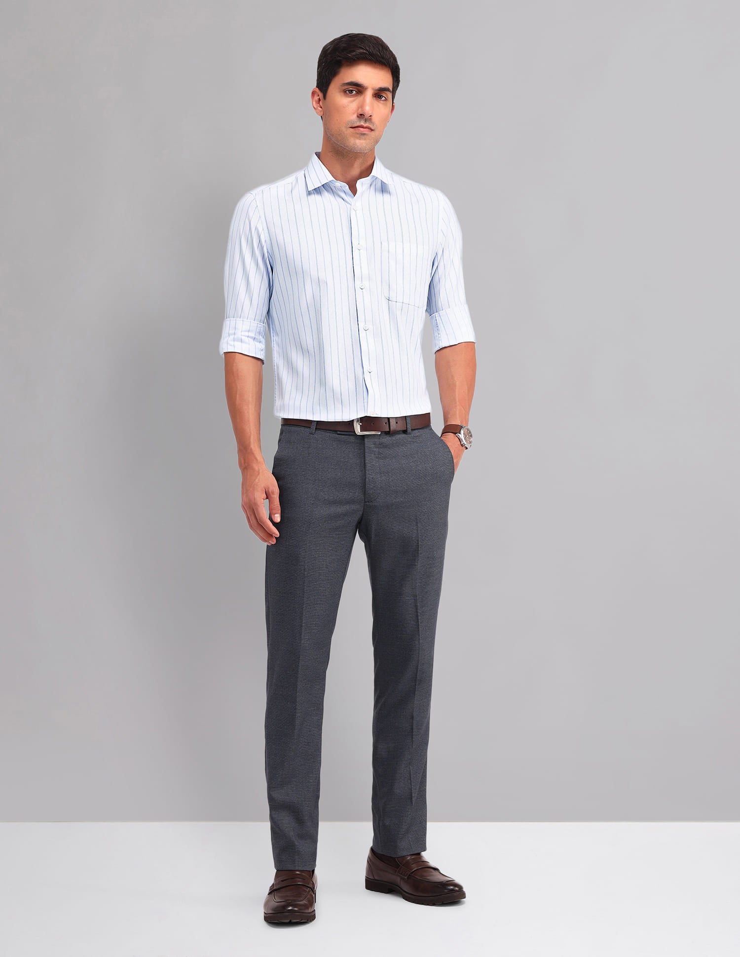Regular Fit Vertical Striped Shirt