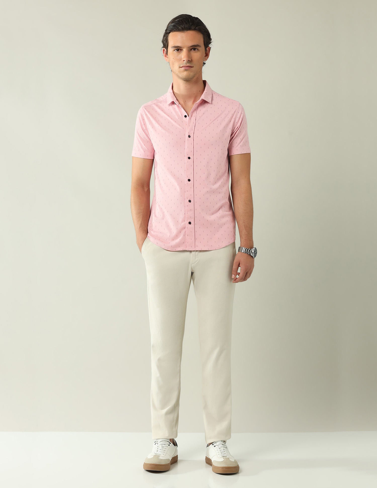 Regular Slim Fit All-Over Printed Shirt