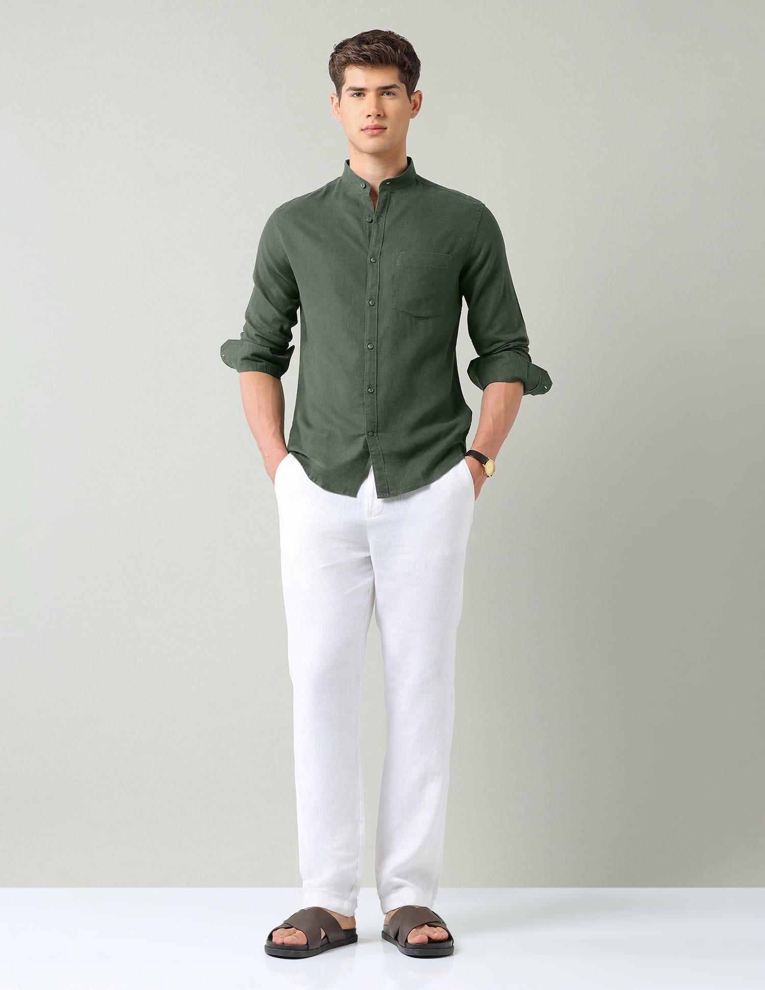 Solid Slim Fit Shirt 2
