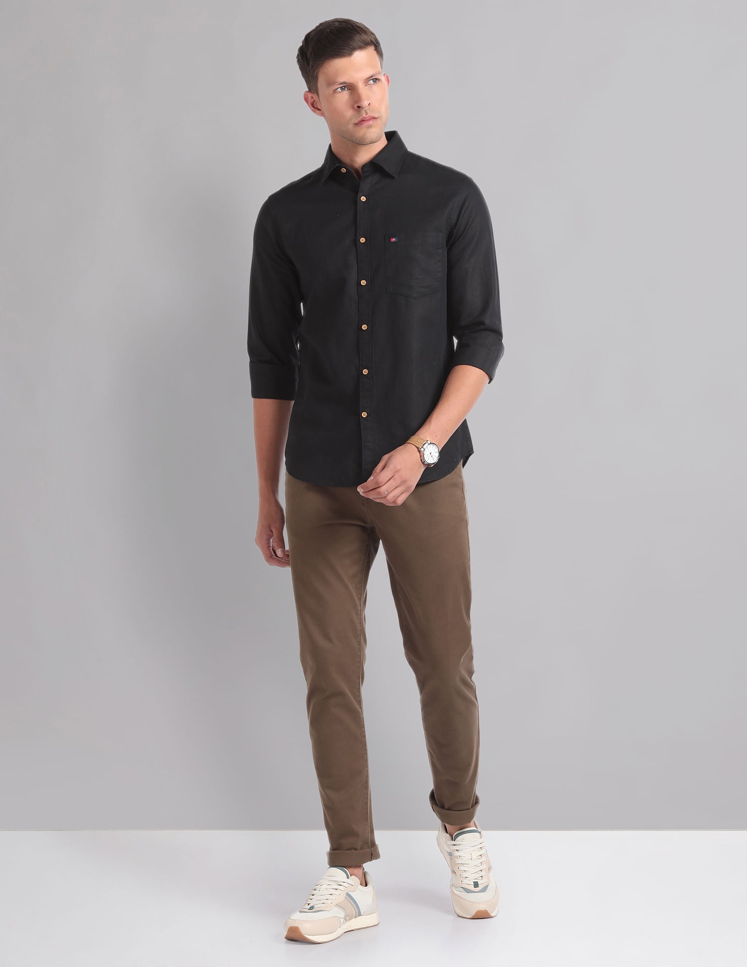 Timeless Essential Cotton Linen Slim Summer Shirt