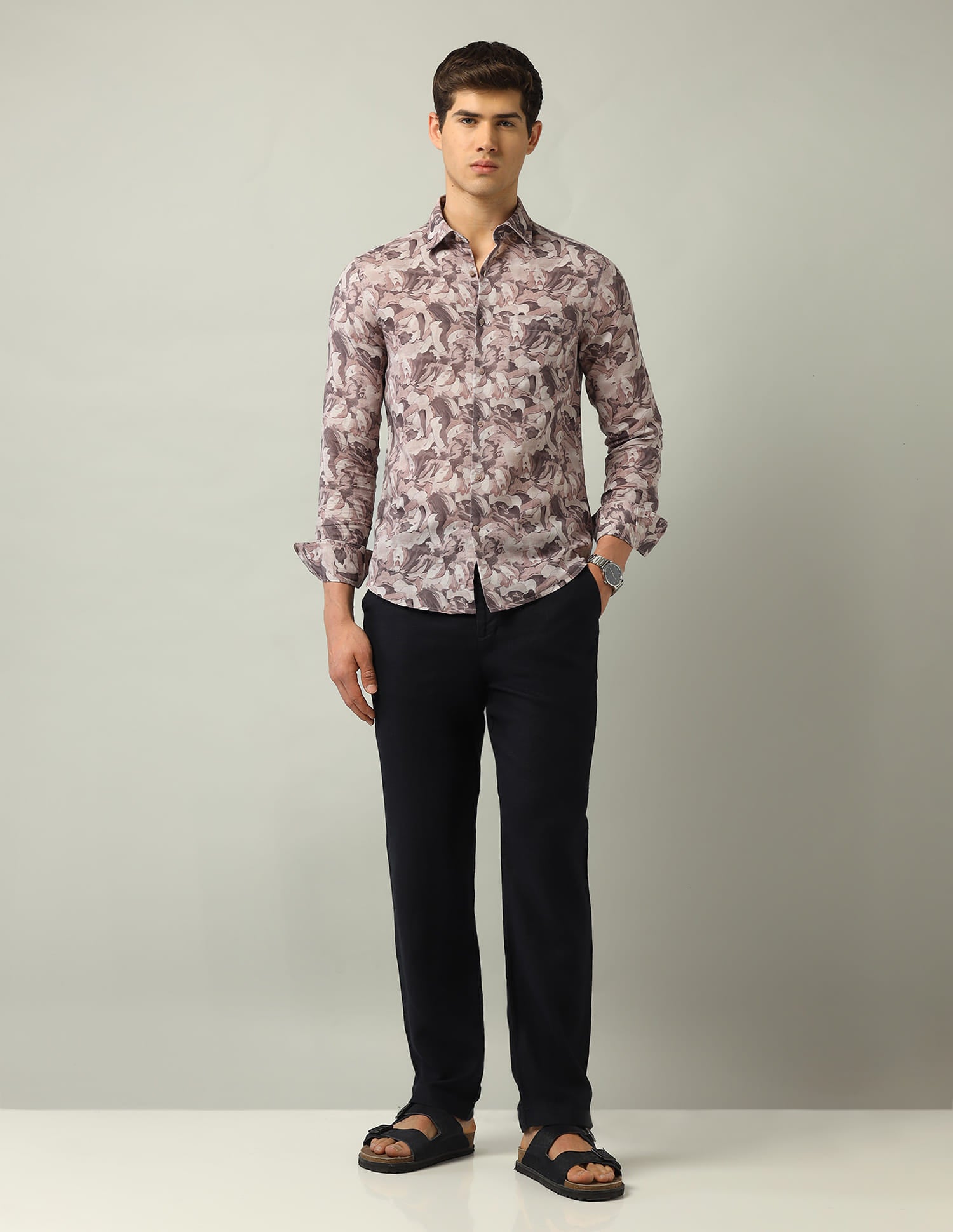 Abstract Printed Modern Slim Fit Shirt