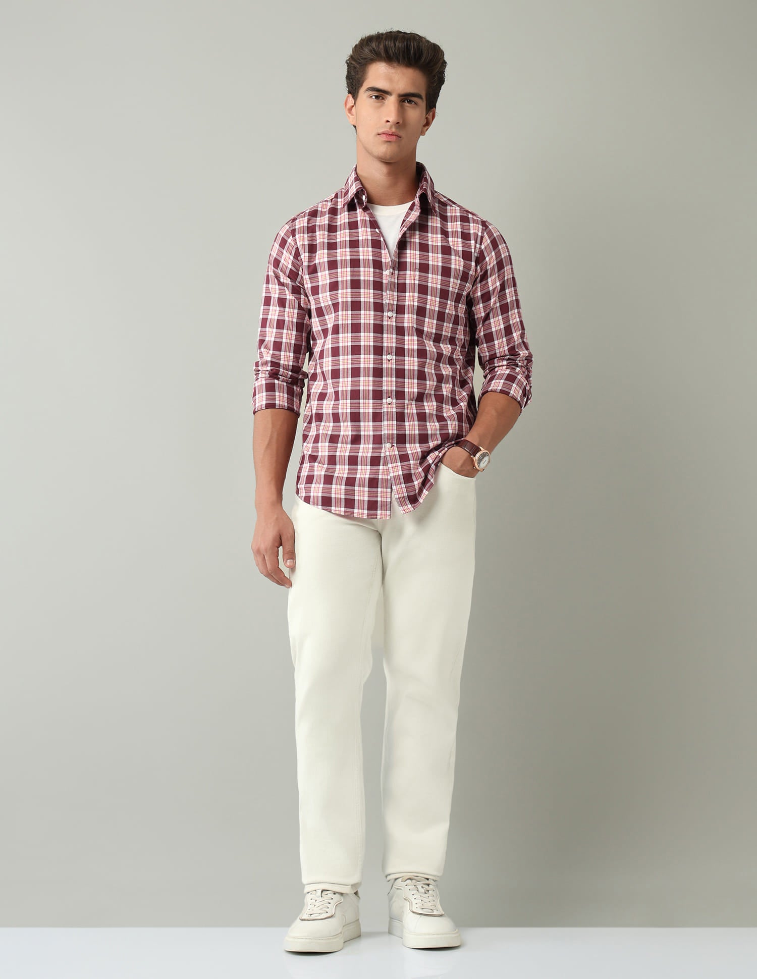 Tartan Checked Modern Slim Fit Shirt