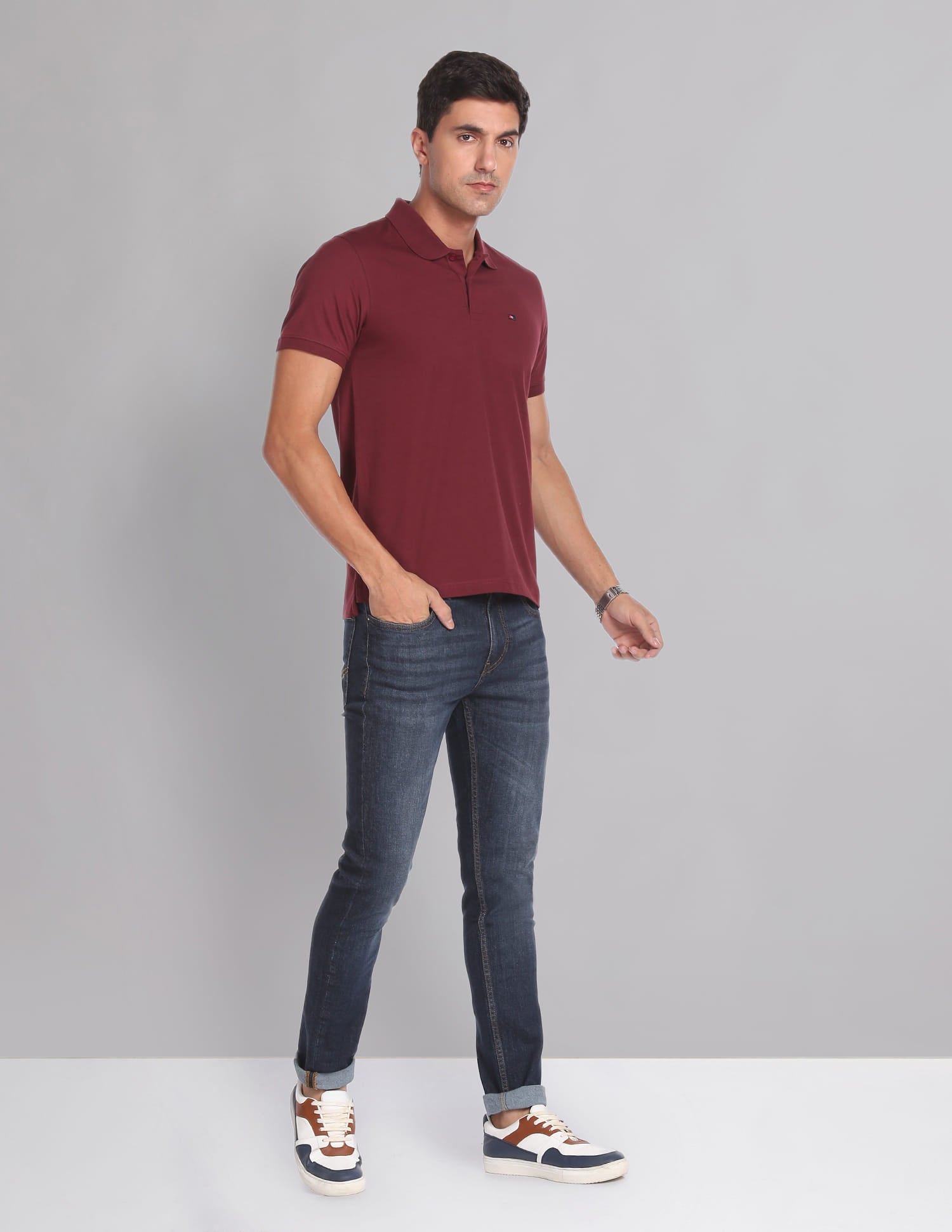 Skinny Fit Dark Wash Jeans