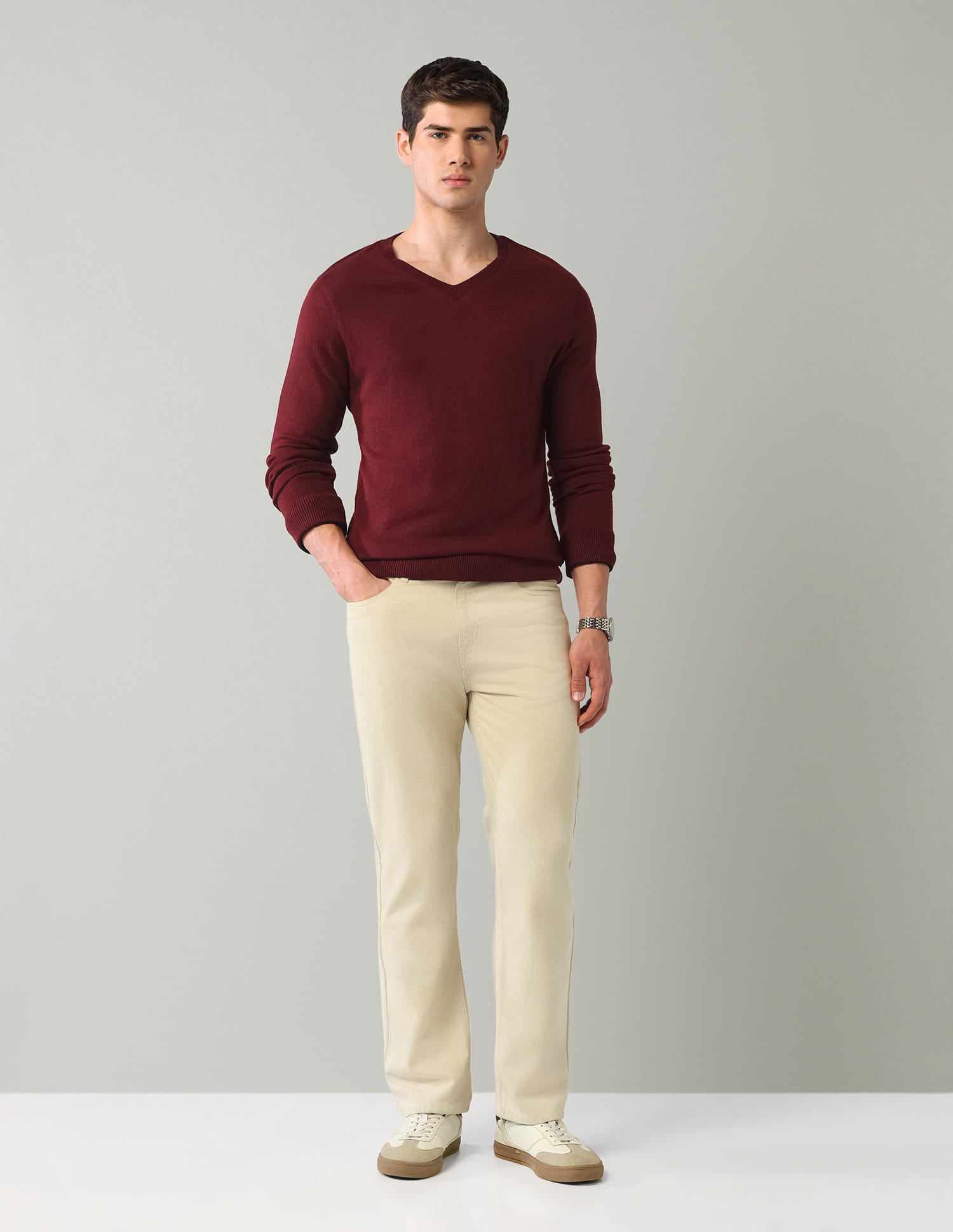 Solid Mens Sweater