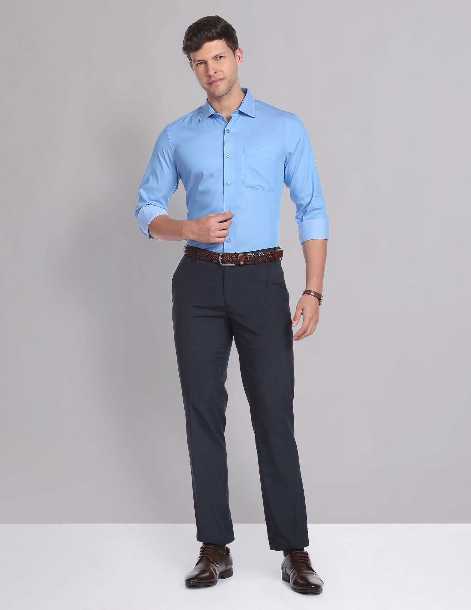 Office Edit Everlast Press Herringbone Weave Formal Shirt