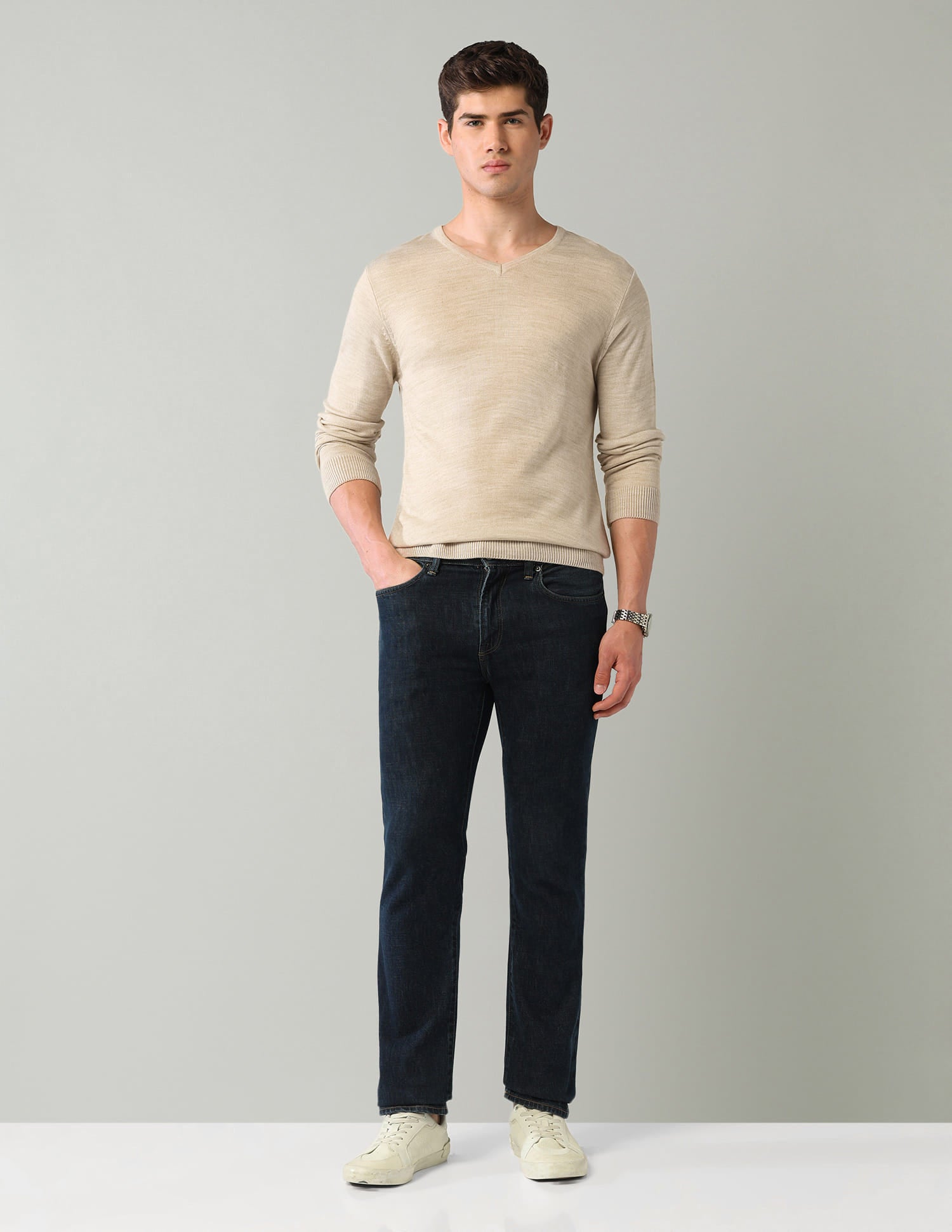 Solid Mens Sweater