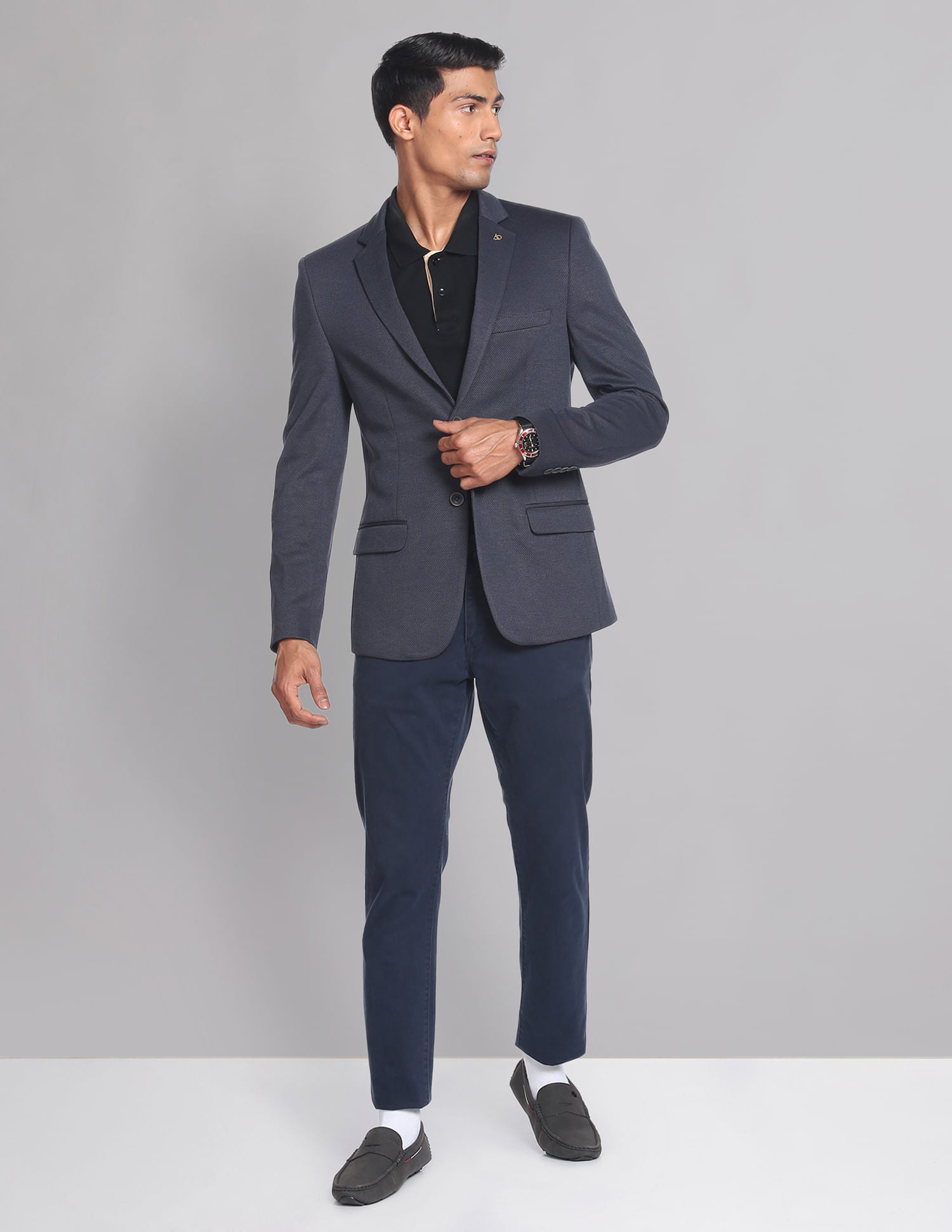 Style Essential Slim Fit Patterned Blazer