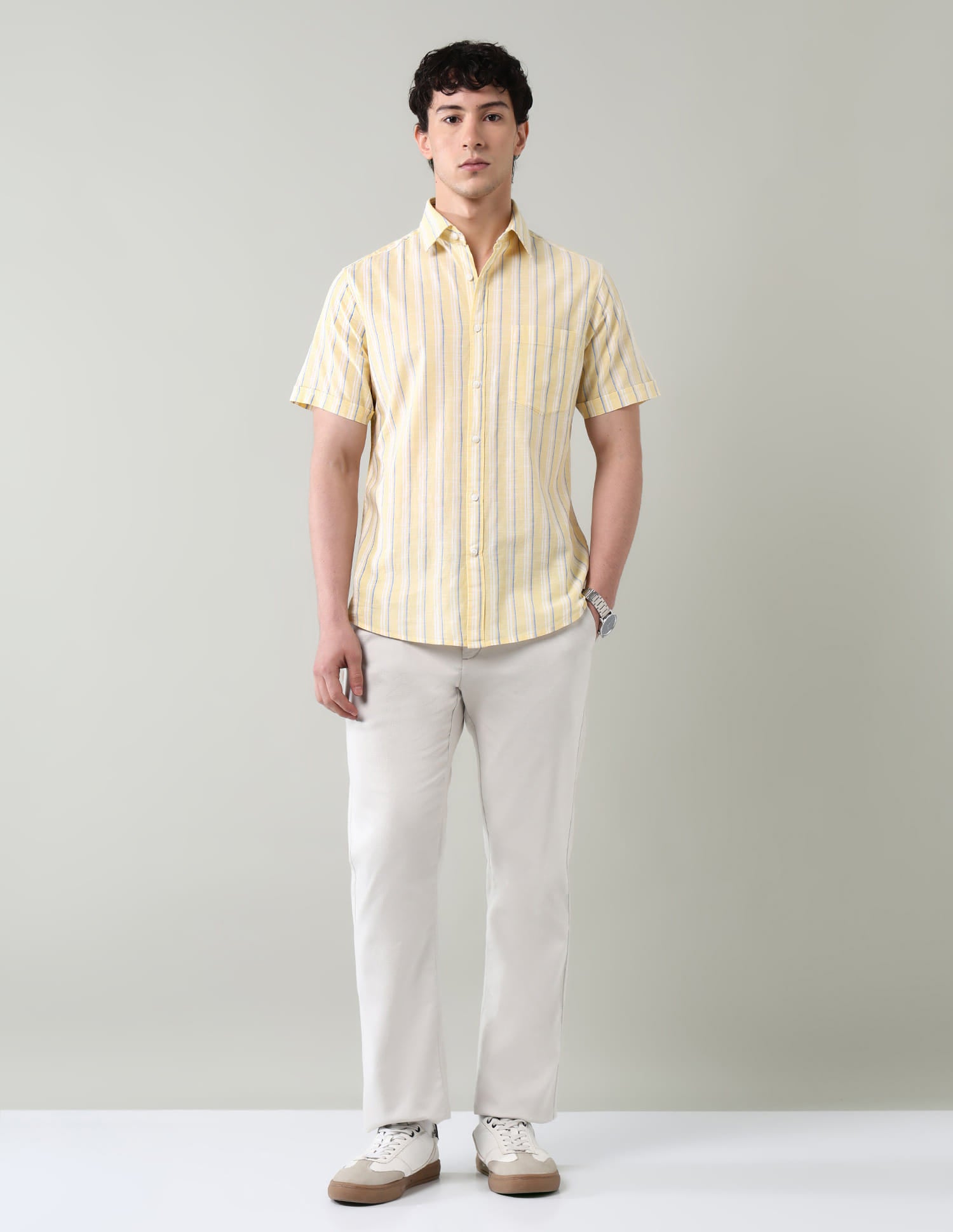 Vertical Striped Regular Fit Shirt