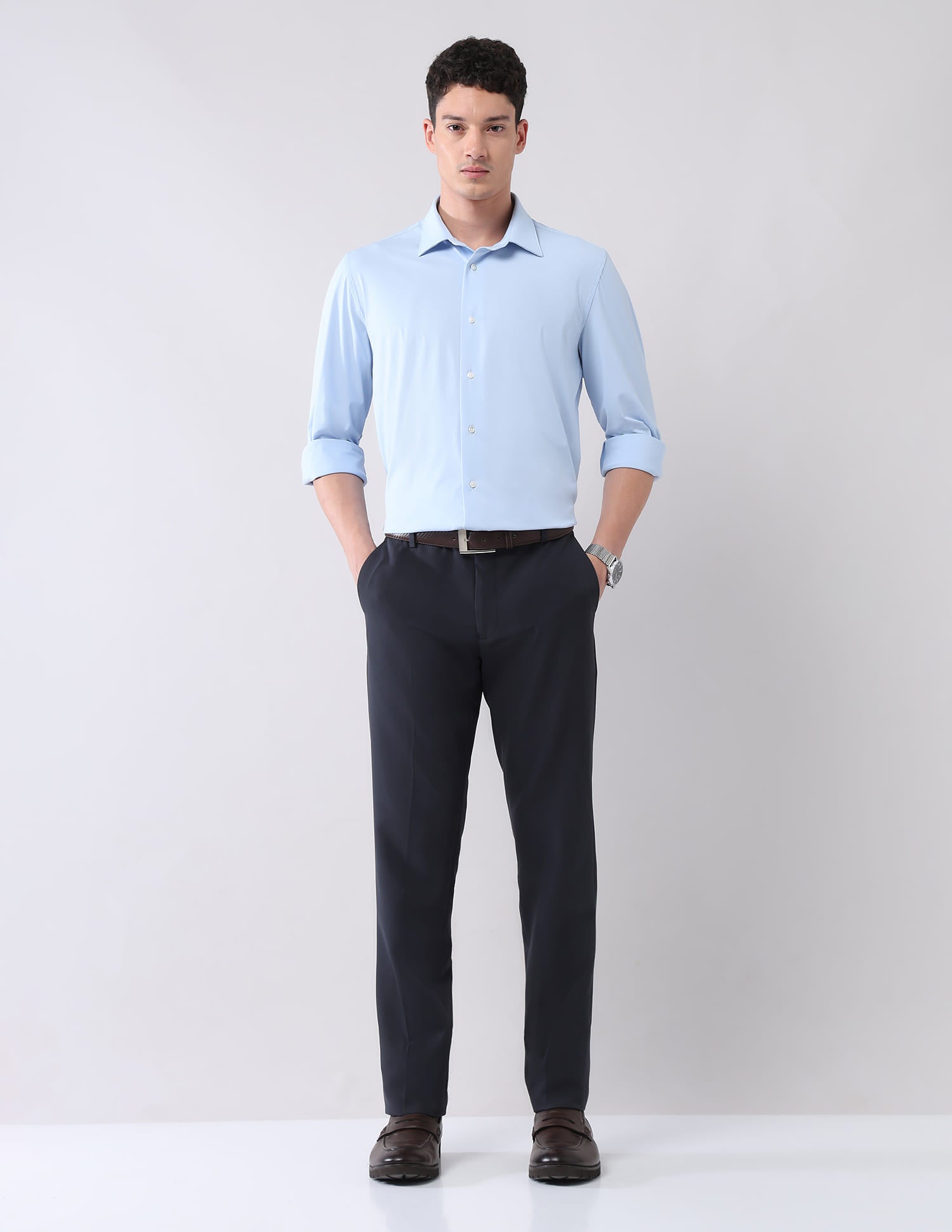 Stylish Hypermove Solid Shirt