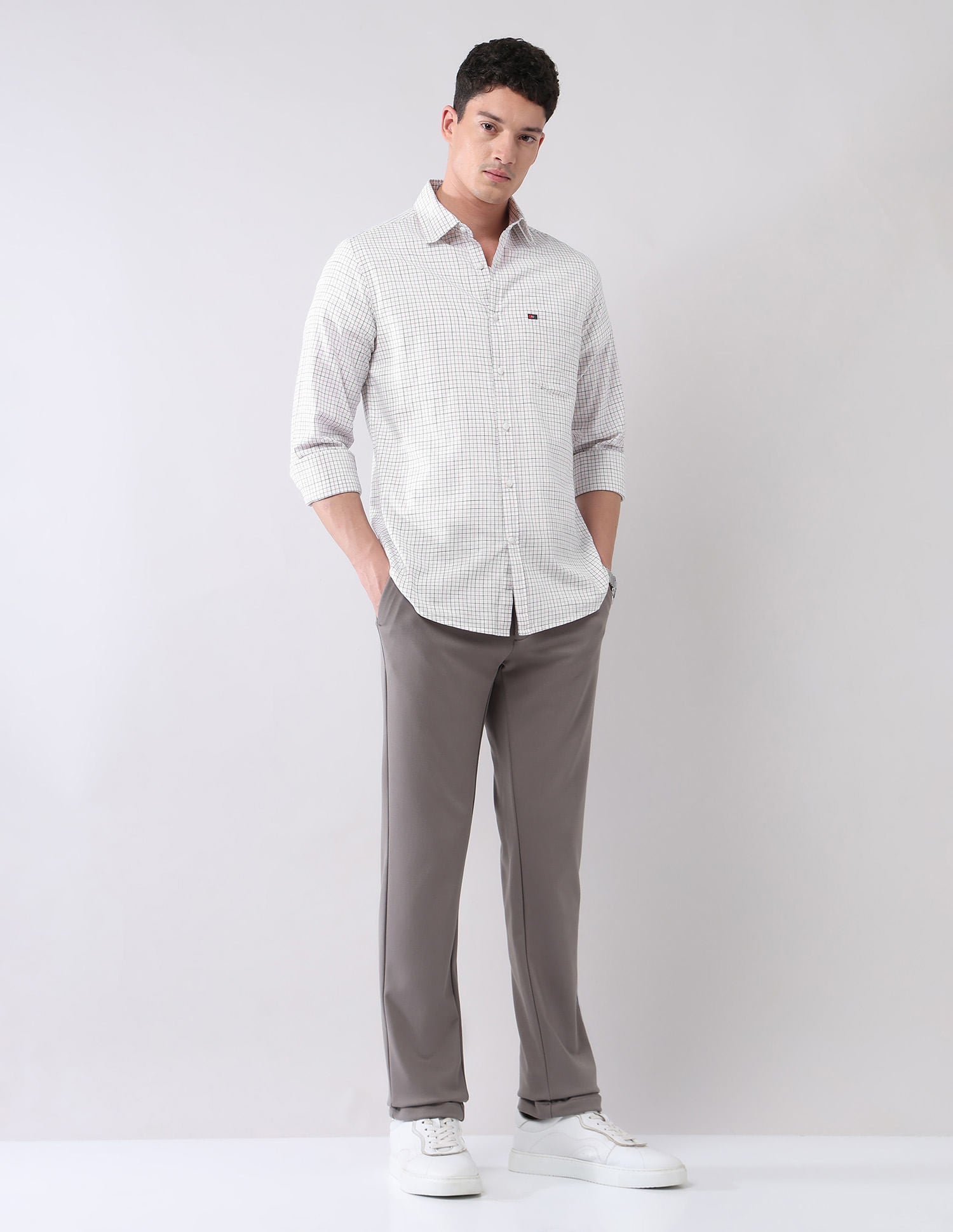 City Chronicles Modern Slim Fit Tartan Checked Shirt