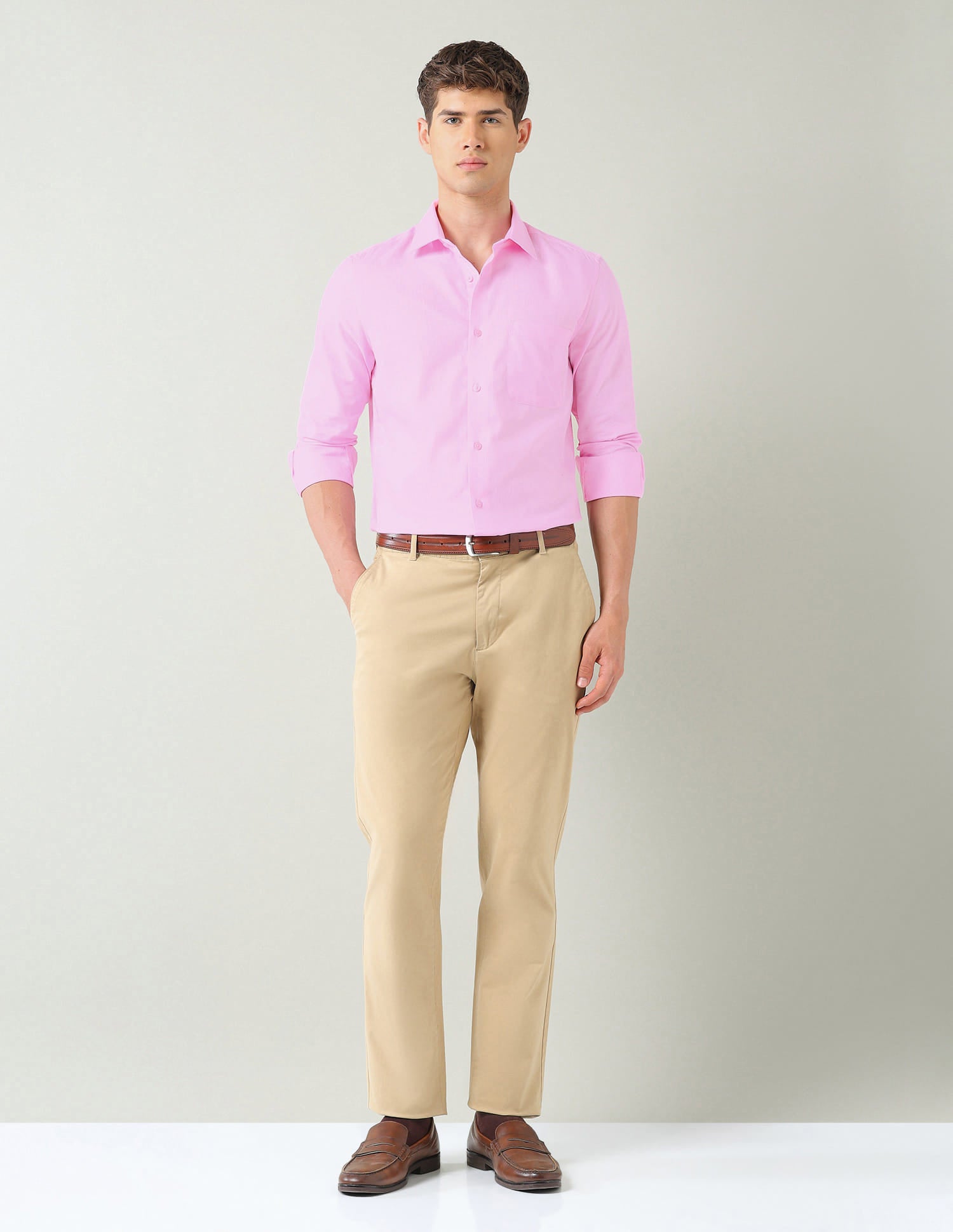 Solid Twill Weave Regular Fit Shirt