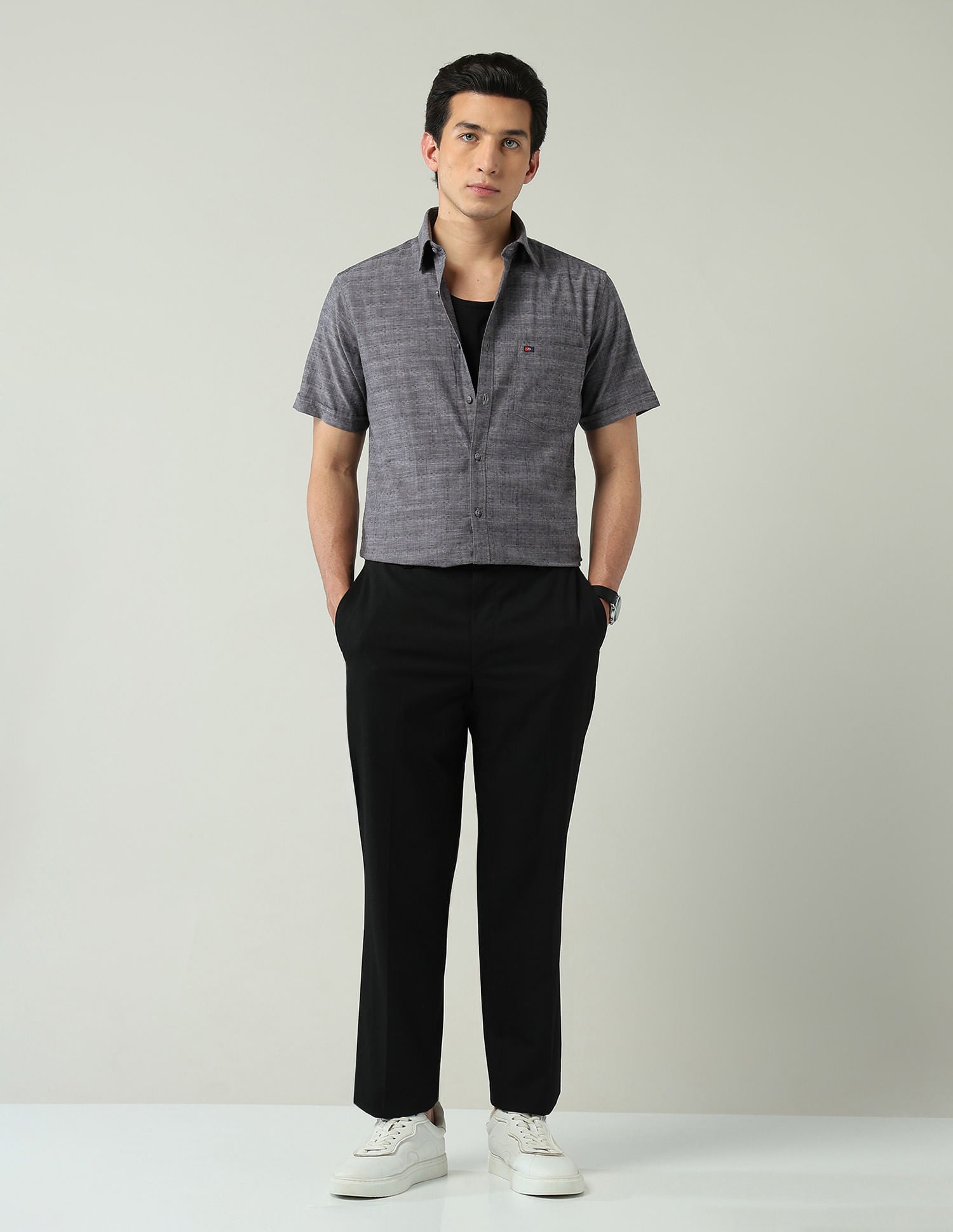 City Chronicles Modern Slim Fit Tartan Checked Shirt