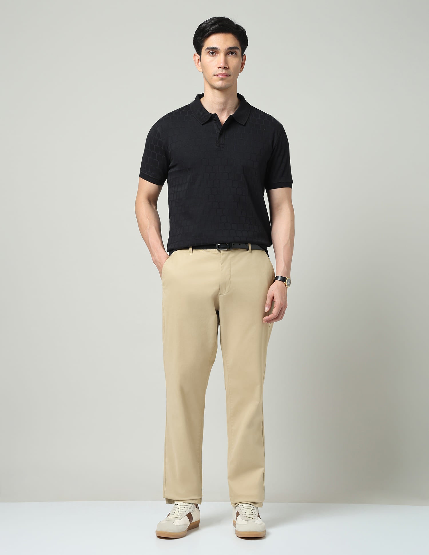 City Drift Textured Slim Fit Polo Shirt