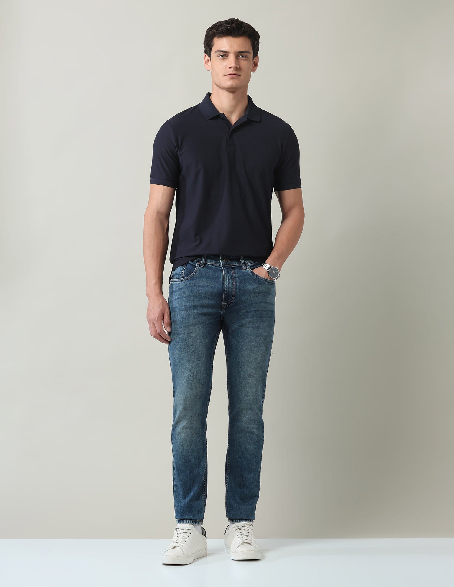 Solid Skinny Fit Jeans