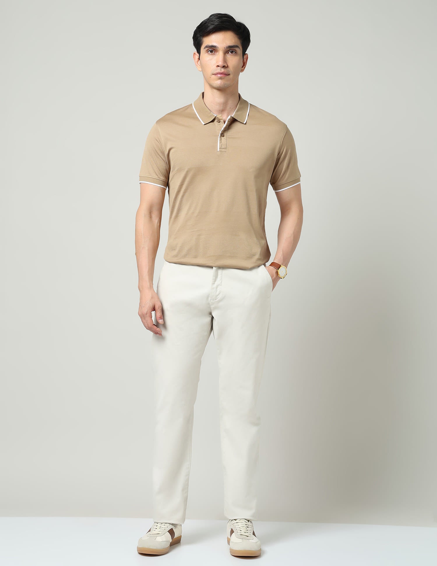 Regular Solid Slim Fit Polo Shirt
