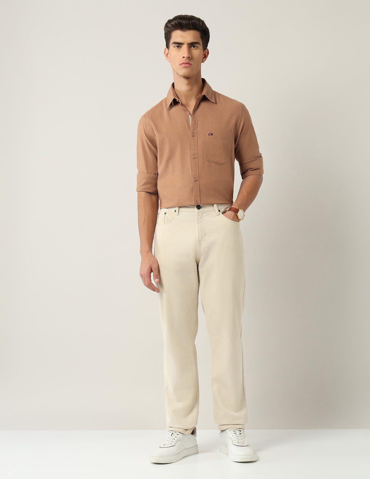 Modern Slim Fit Solid Shirt