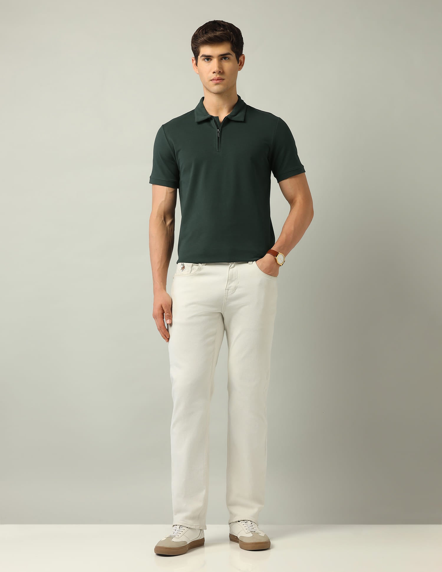 Solid Modern Slim Fit Polo Shirt